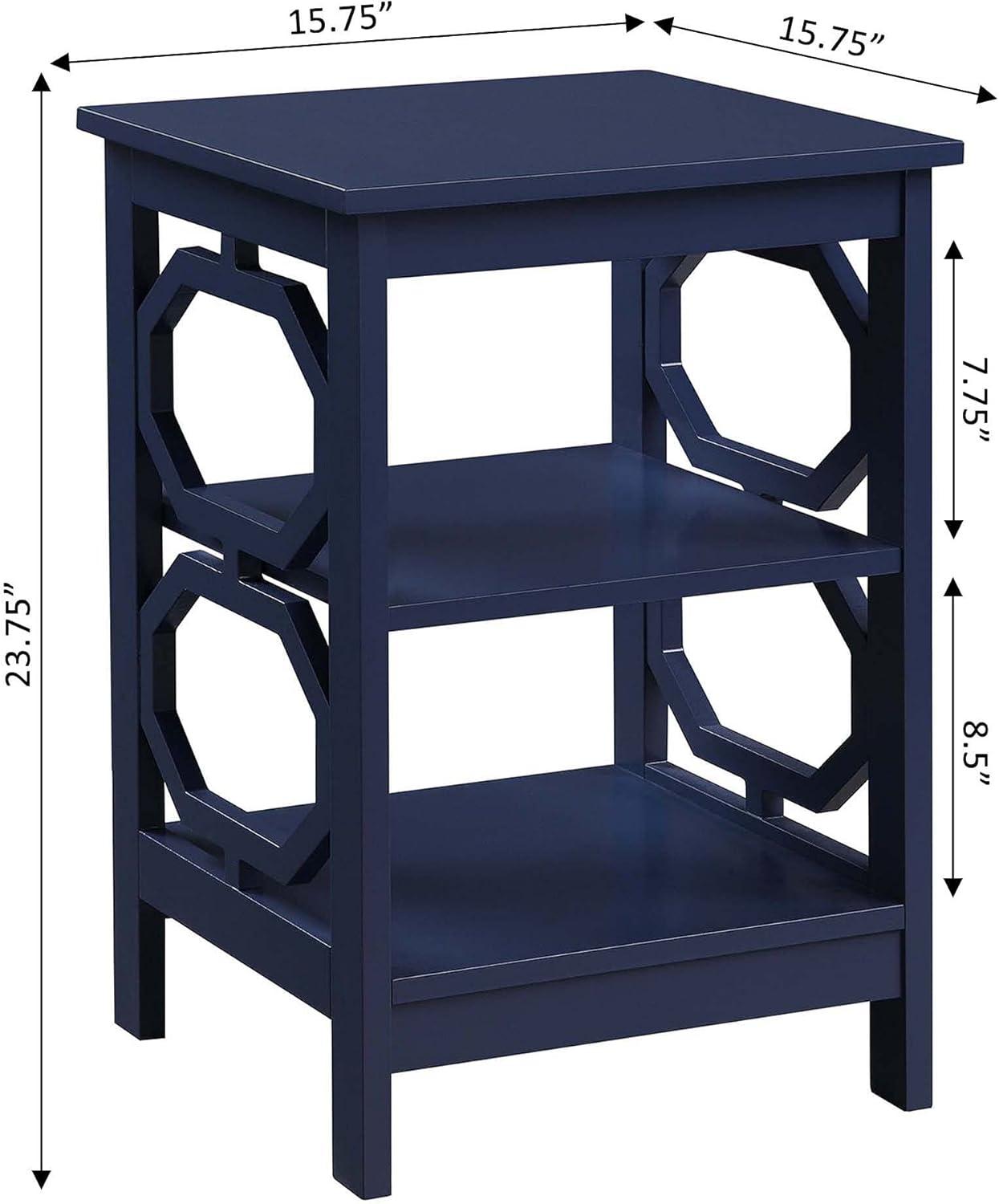 Omega End Table, Cobalt Blue