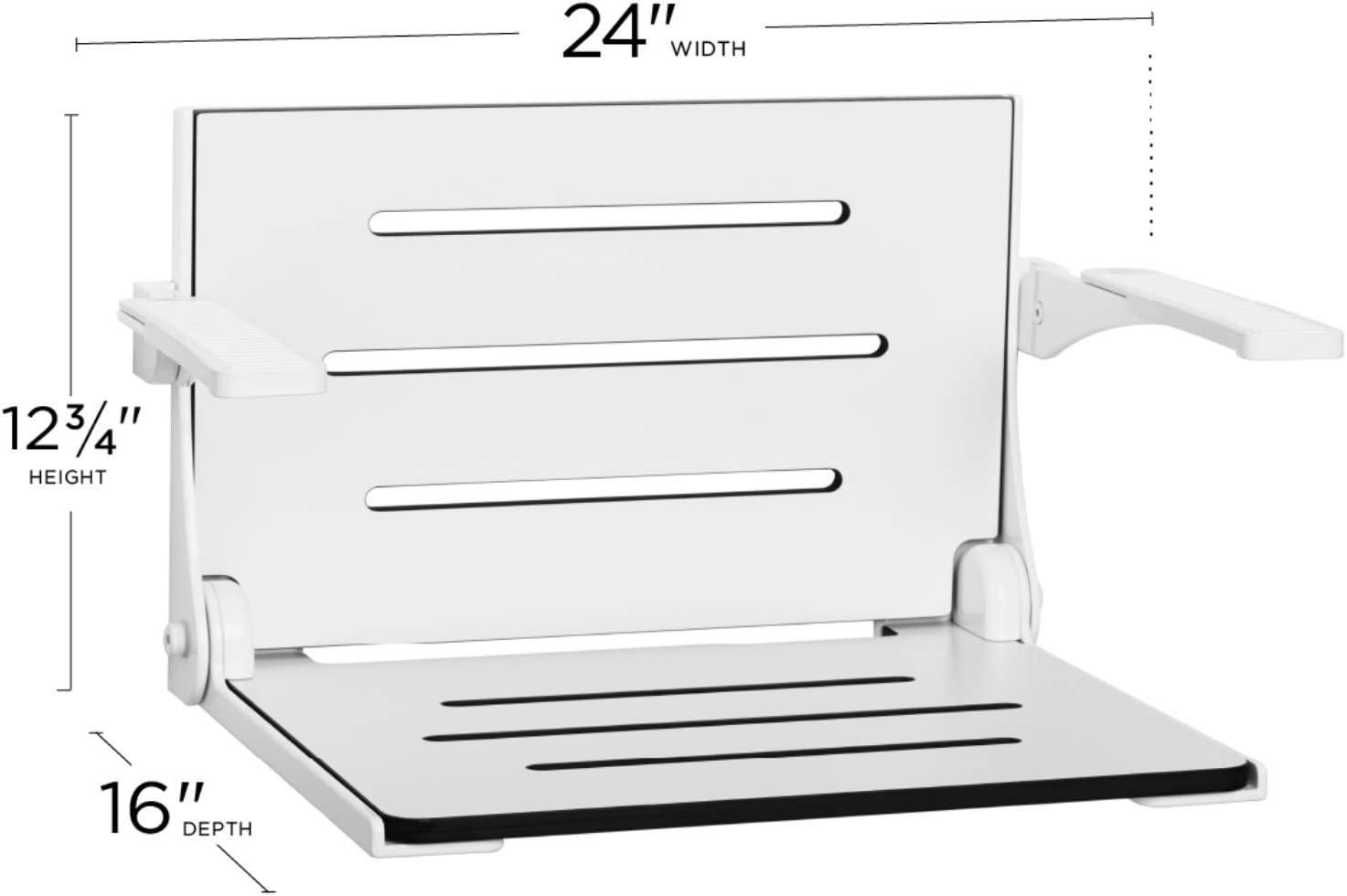 Silhouette Comfort Folding Shower Seat with Arms