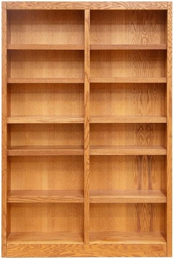 Concepts in Wood Book Shelf - 84" Tall Wood Bookcase Furniture - Oak