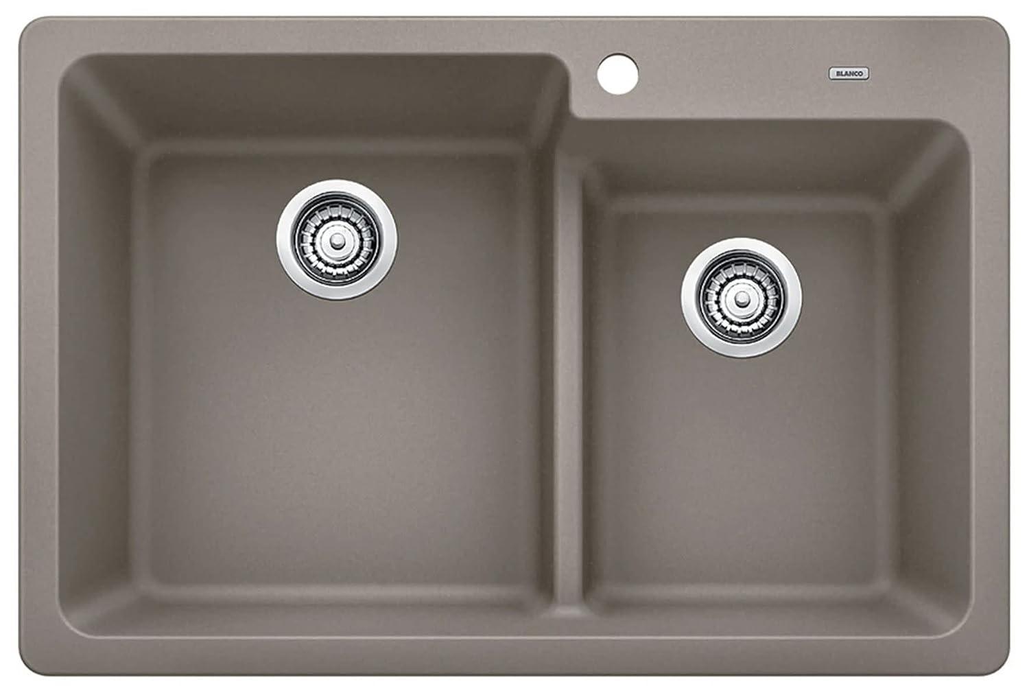 Blanco 442092 Grandis 33" Drop-In Or Undermount Double Basin Silgranit Kitchen Sink -