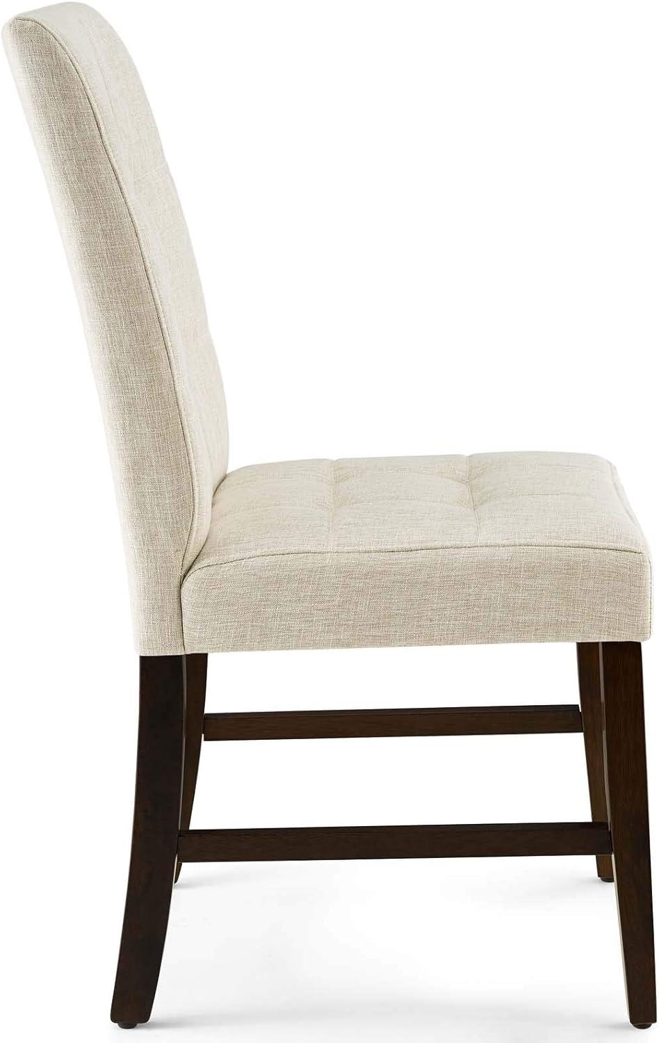 Promulgate Biscuit Tufted Upholstered Fabric Dining Side Chair by Modway