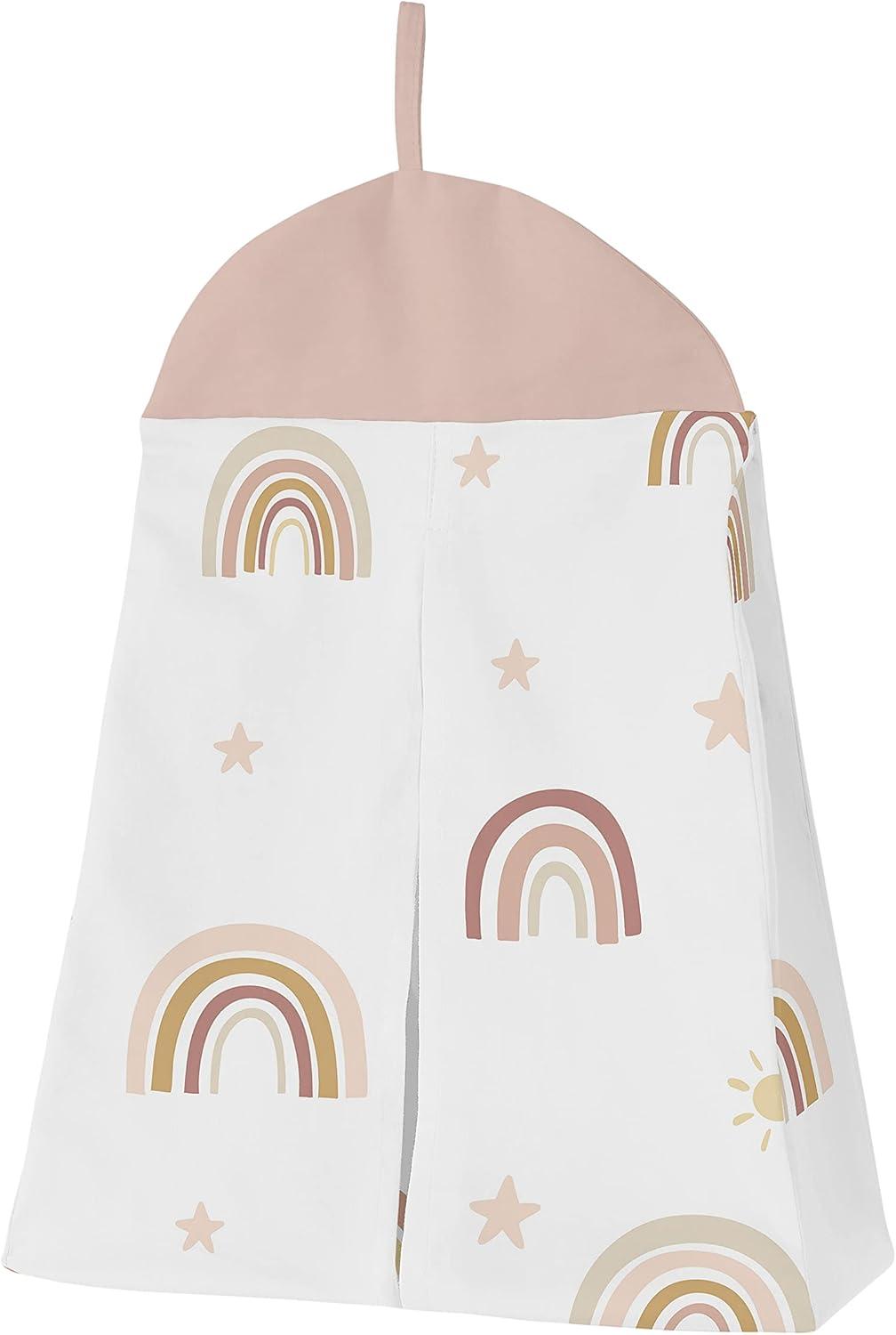 Sweet Jojo Designs Girl Baby Crib Bedding Set - Boho Rainbow Collection 4pc