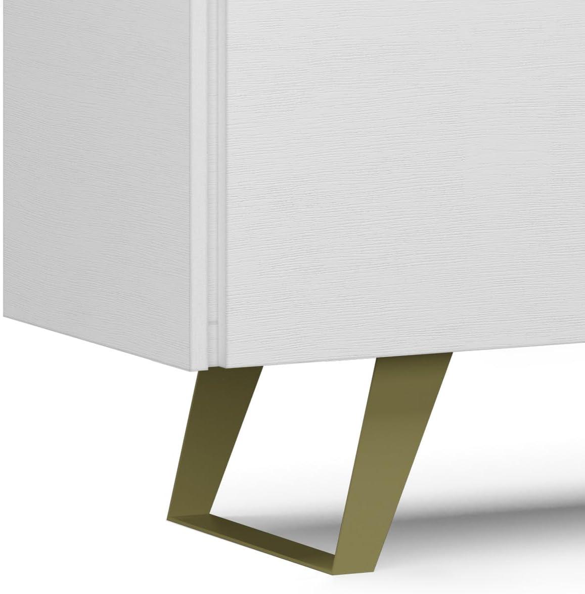 Simpli Home Lowry 63"W Solid Wood Modern Industrial TV Stand for TVs up to 70" with Storage