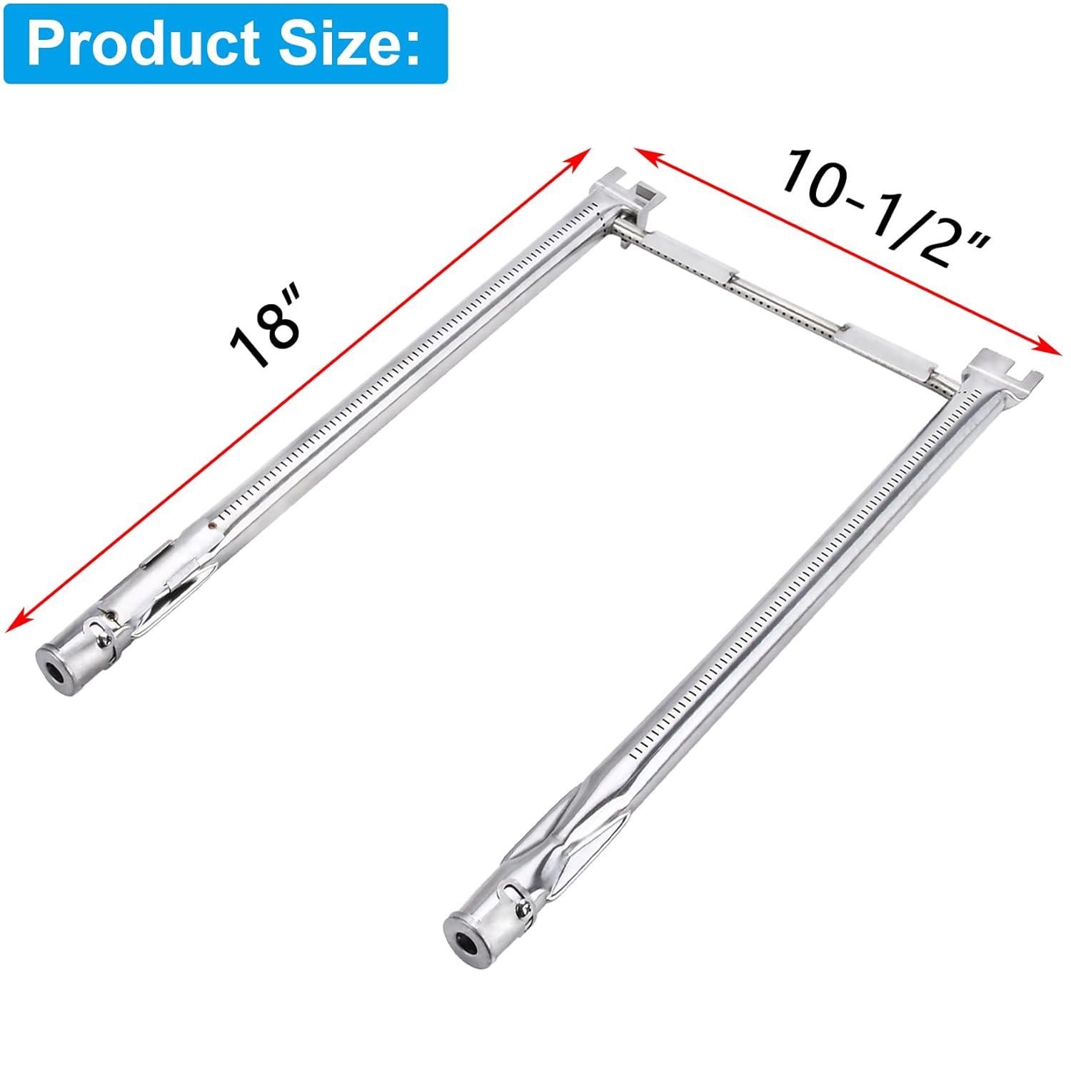 Uniflasy 69785 18 Inch Grill Burner for Weber Spirit I & II 200 Series Spirit E-210 E-220 Spirit S-210, S-220 Gas Grills with Up Front Control Tube Pipe 304 Stainless Steel