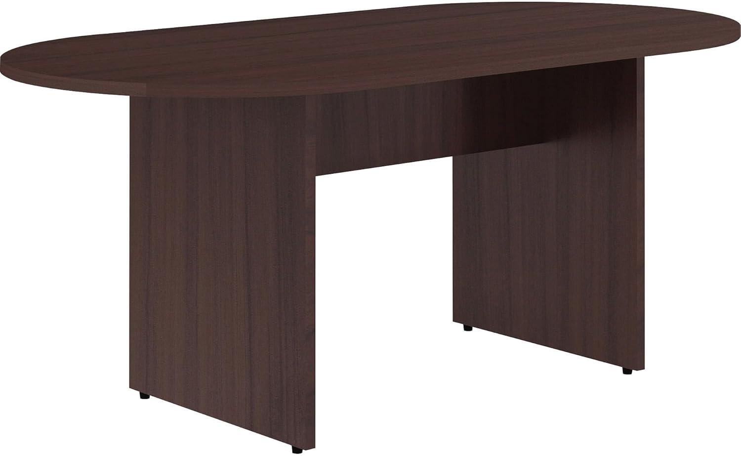 Espresso Wood Laminate Oval Conference Table