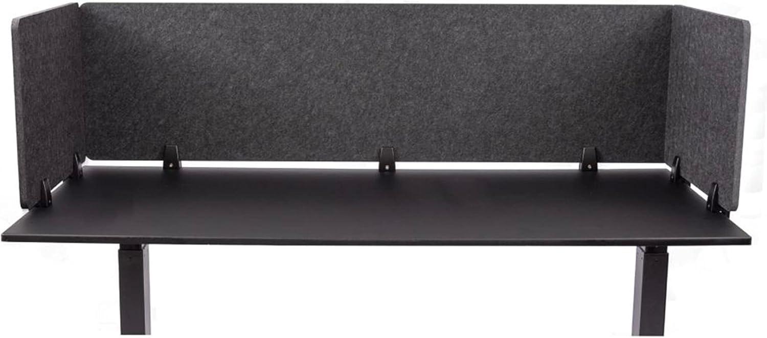 ReFocus Raw Clamp-On Acoustic Desk Divider  Reduce Noise and Visual Distractions with this Lightweight Desk Mounted Privacy Panel (Castle Gray, 59" x 16" , 23.6" x 16" , & 23.6" x 16" )