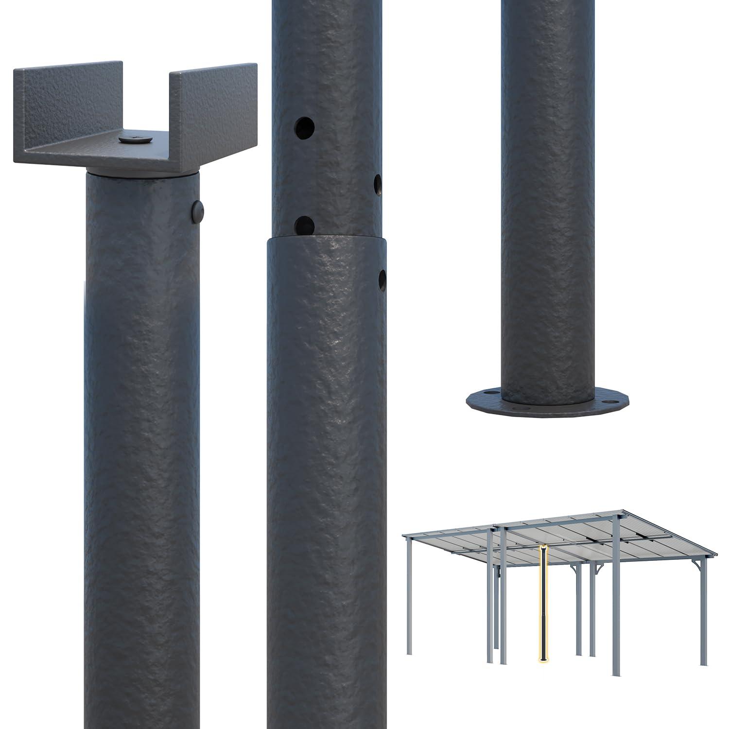 AECOJOY Universal Support Post for More Stability, Suitable for All AECOJOY Lean-to gazebo, Gazebo Accessories