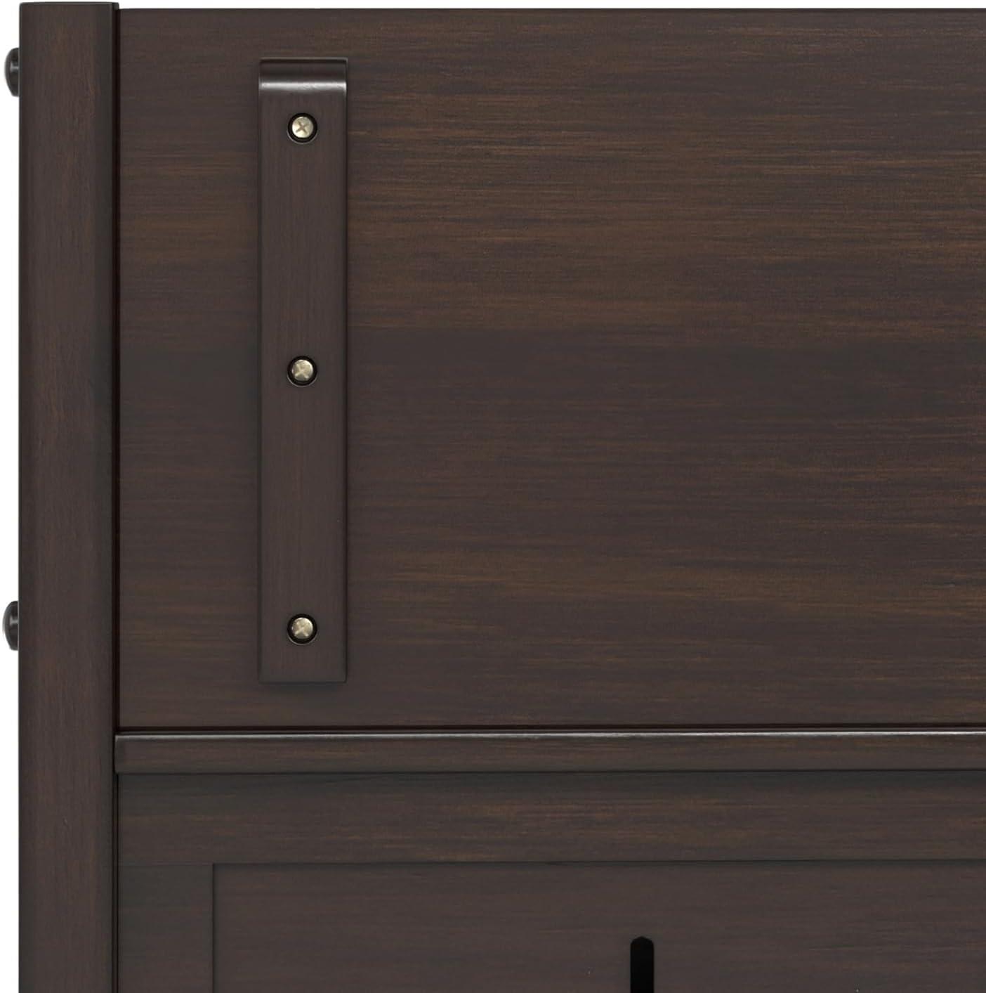 Simpli Home Connaught 30"W Solid Wood Small Entryway Storage Bench with Lift-Top Lid and Hidden Storage Compartment