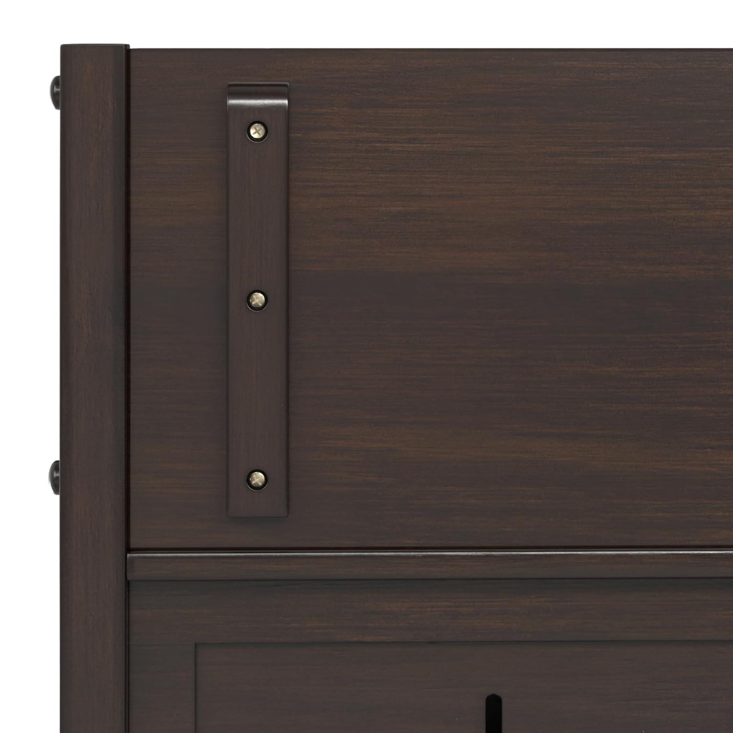 Simpli Home Connaught 30"W Solid Wood Small Entryway Storage Bench with Lift-Top Lid and Hidden Storage Compartment