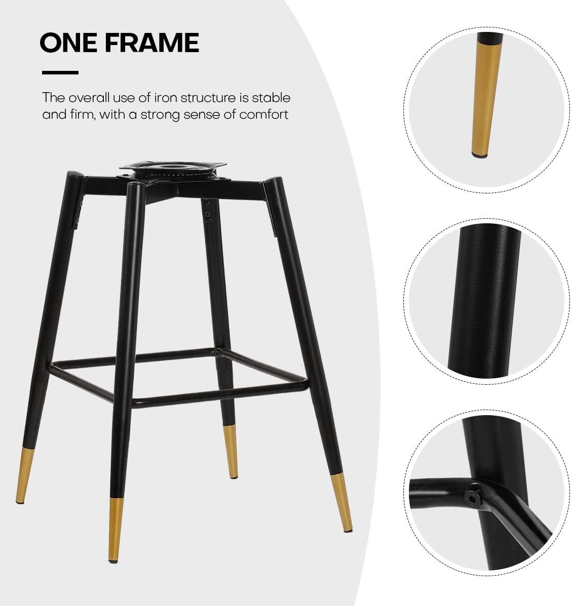 Swivel Velvet Upholstered Counter & Bar Stool (Set of 2)