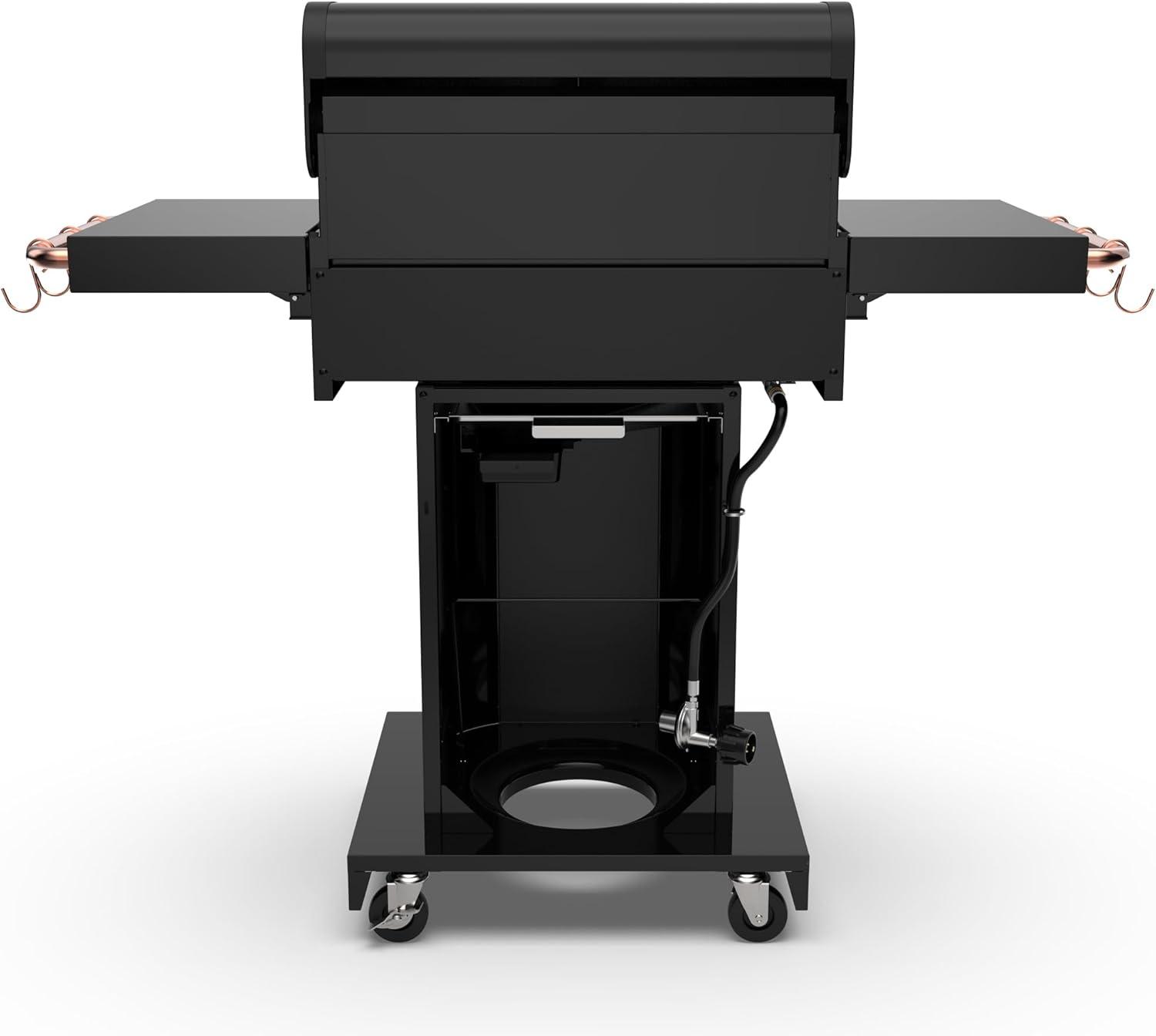 Kenmore 3-Burner Propane Gas Grill with Foldable Side Tables for Outdoor BBQ