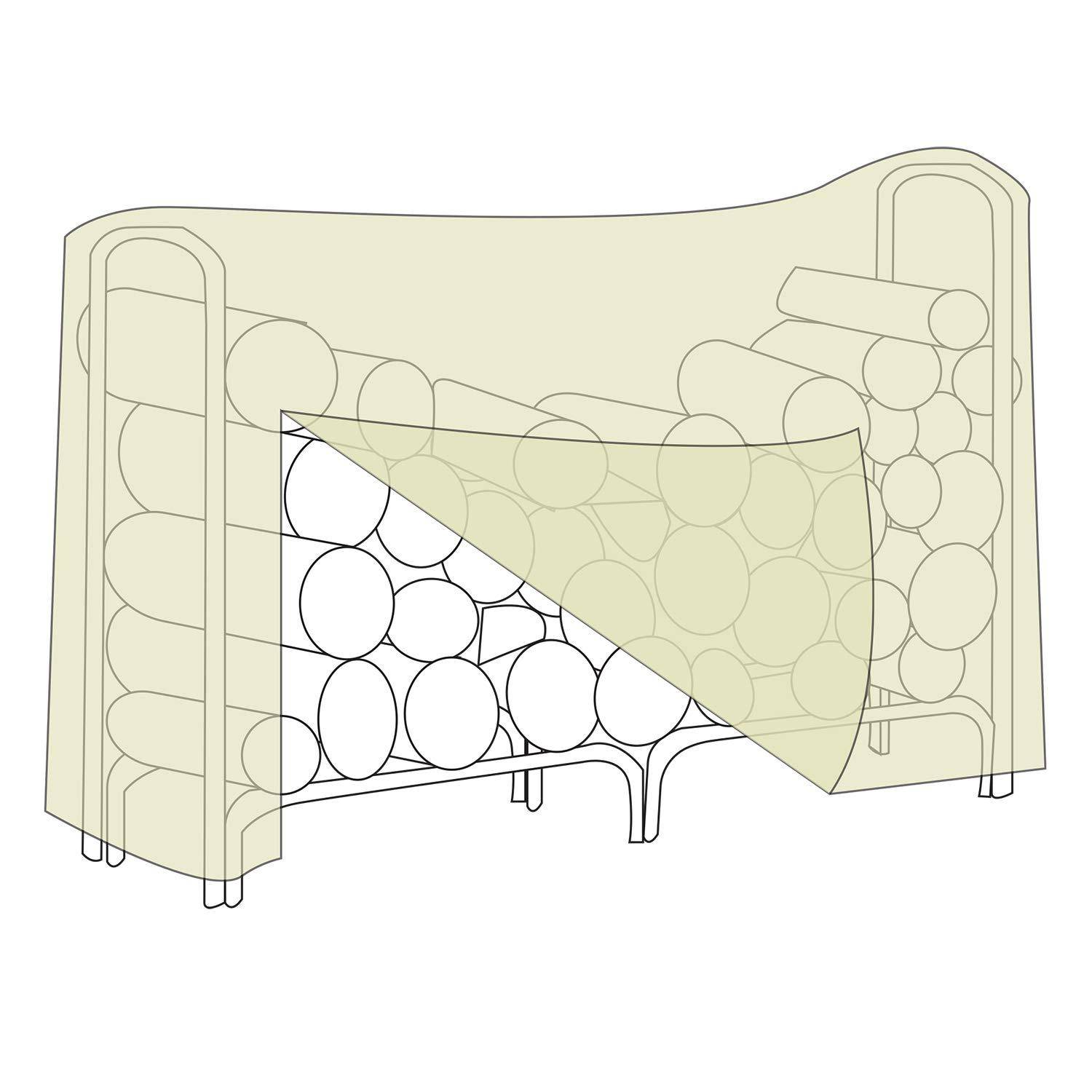 Two Dogs Designs 48 in. Log Rack Cover - Black