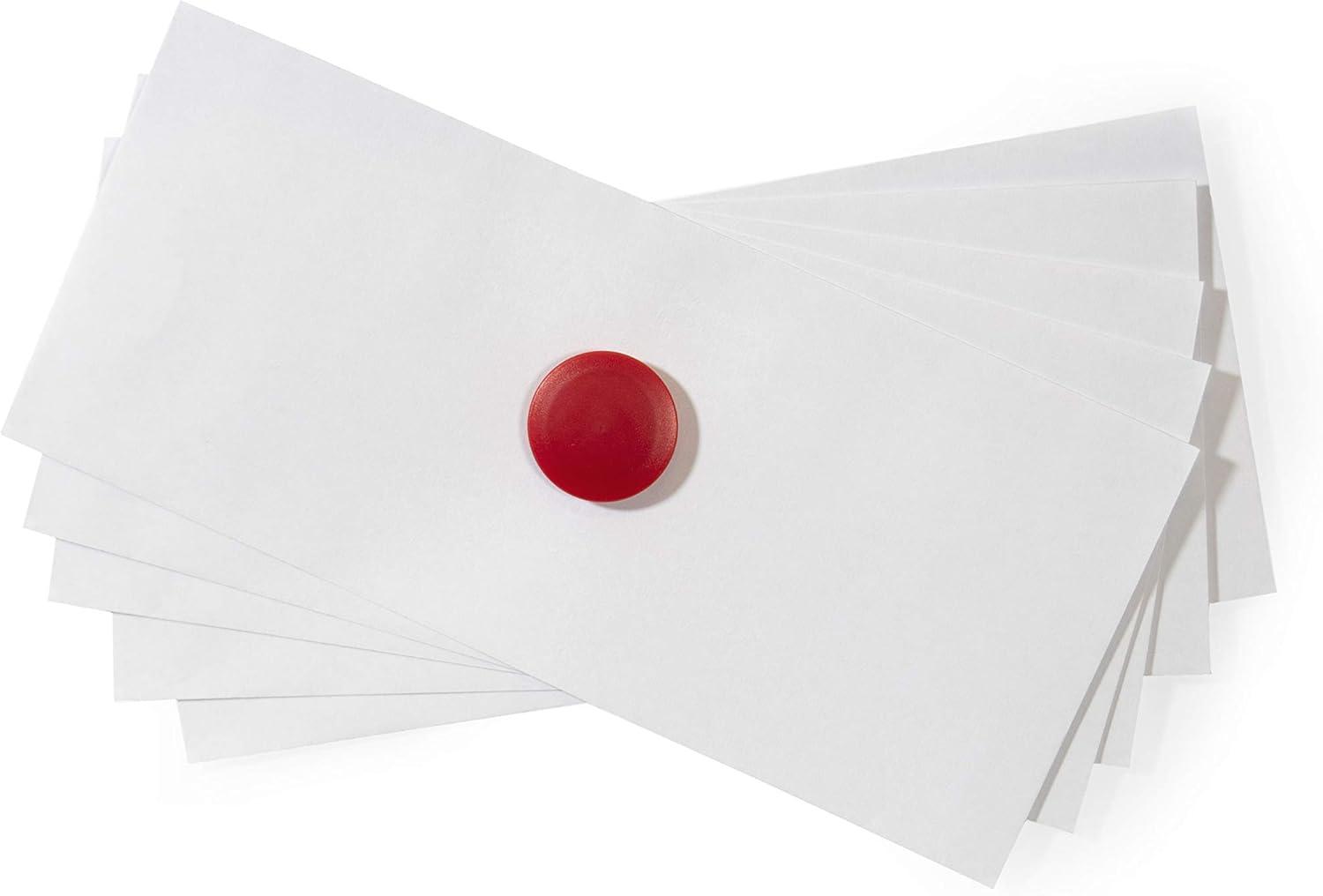 Audio-Visual Direct High Powered Magnets for Glass Dry-Erase Boards, Set of 5 Red