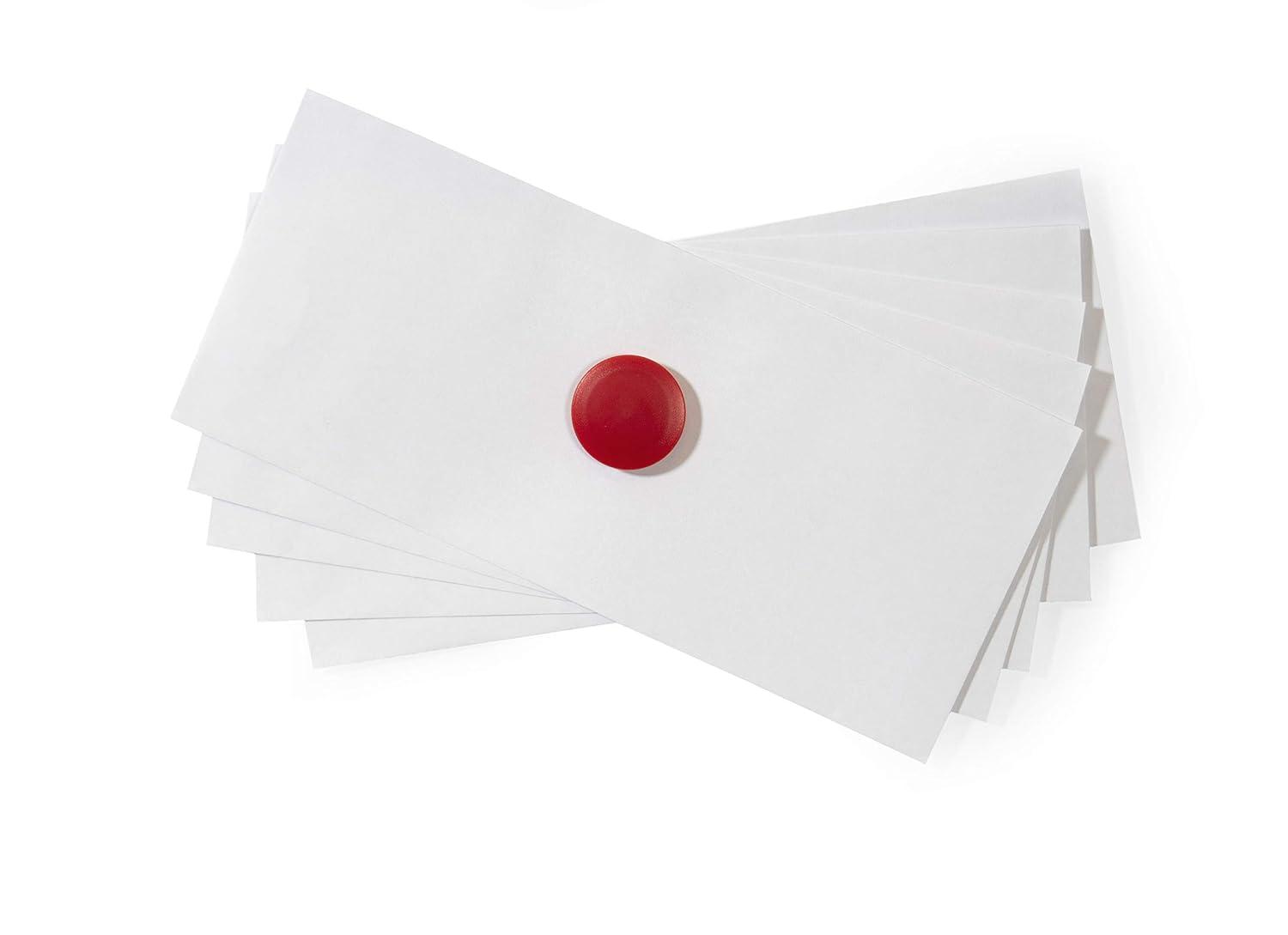 Audio-Visual Direct High Powered Magnets for Glass Dry-Erase Boards, Set of 5 Red