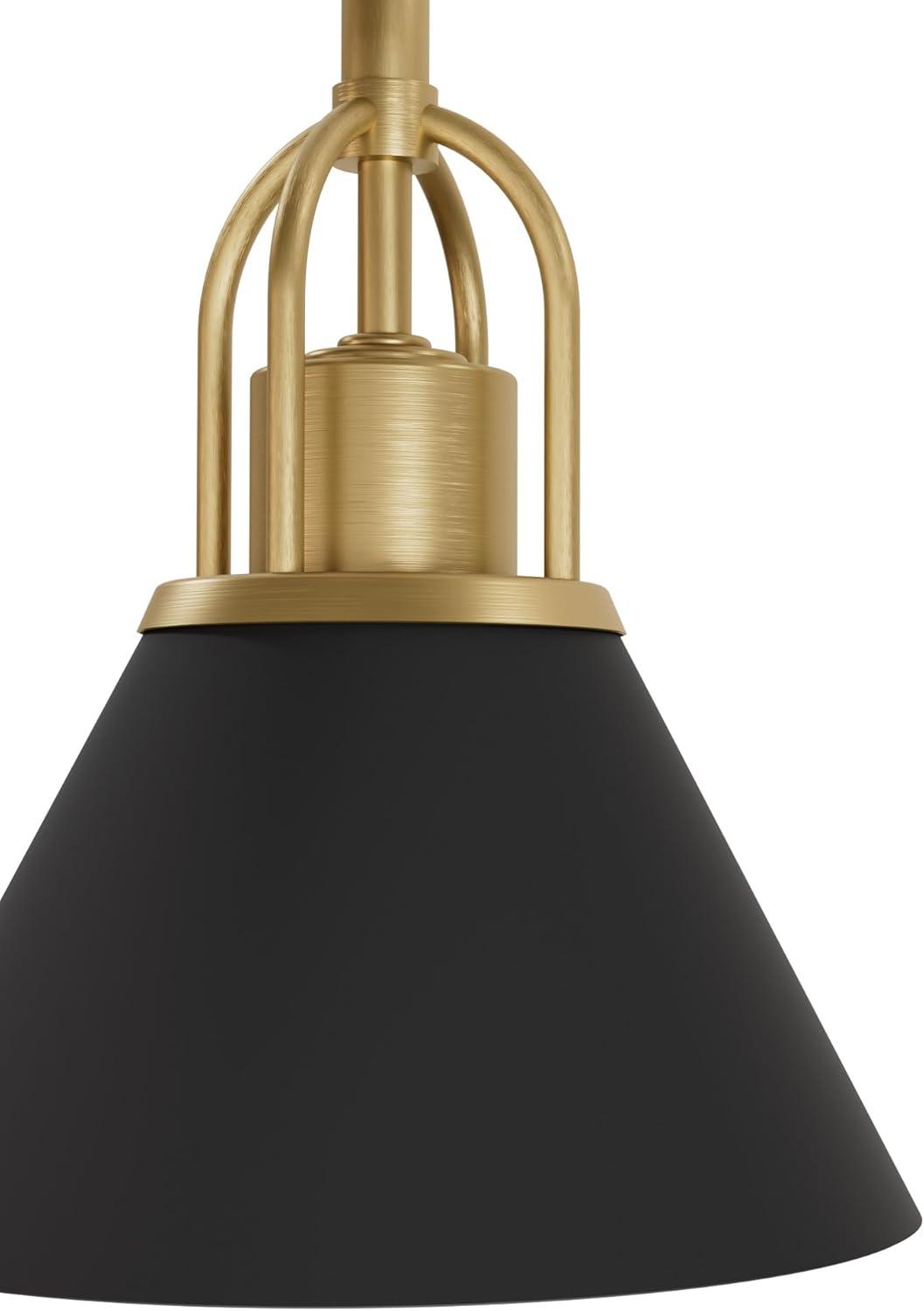 Jasmine Roth 1 - Light Flat Matte Black Cone Pendant