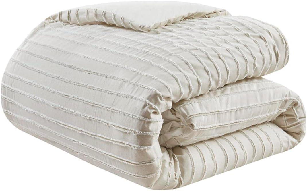 Madison Park Signature Essence Oversized Cotton Clipped Jacquard Comforter Set