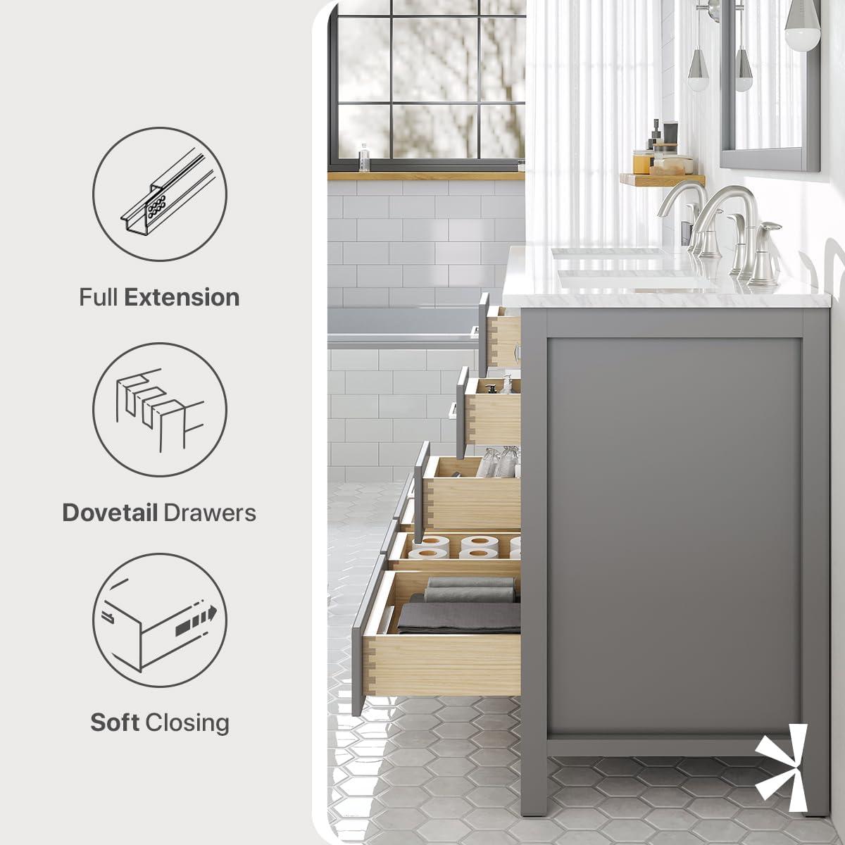 Eviva London 48" Double Bathroom Vanity