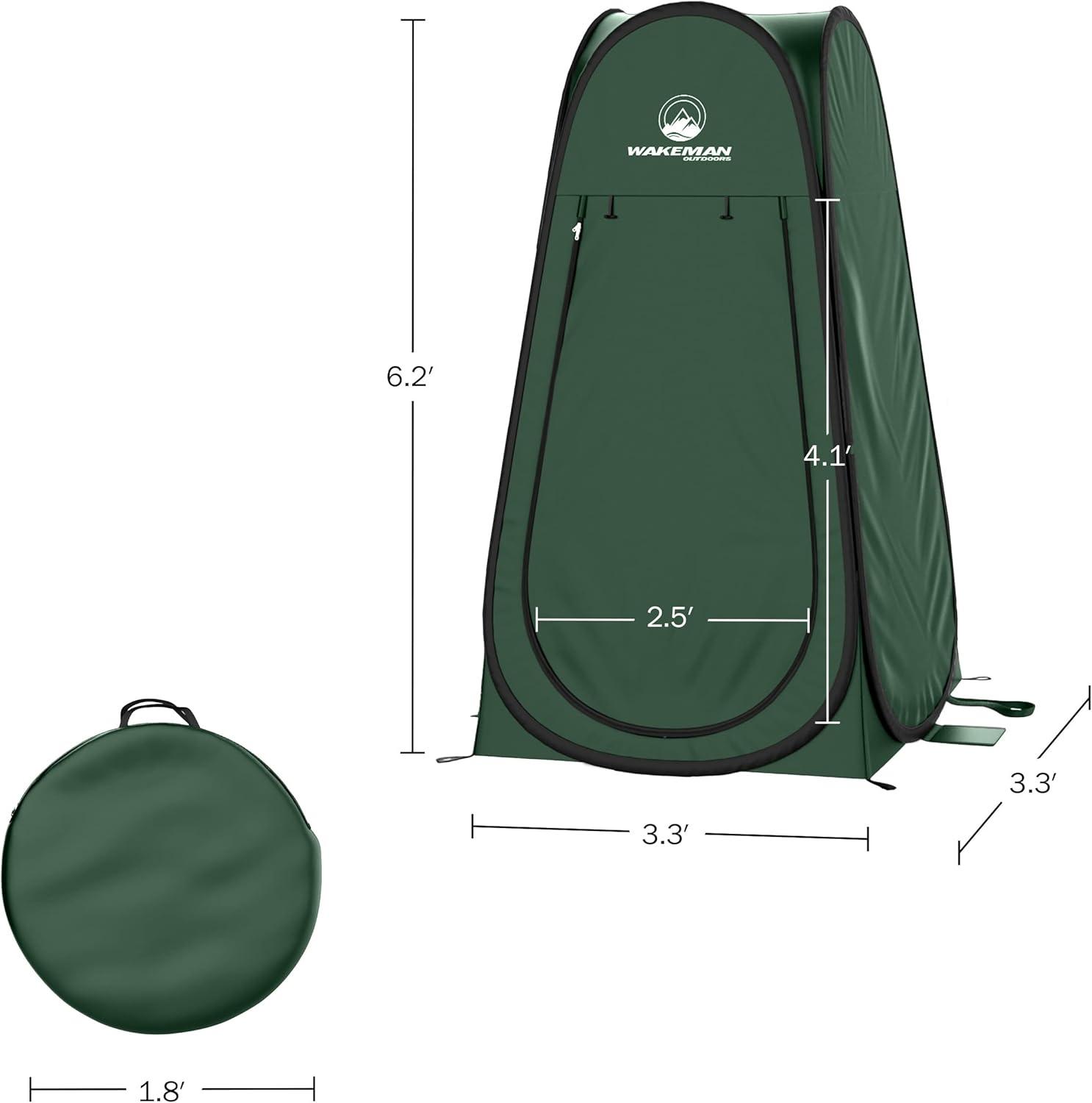 Wakeman Outdoors Pop Up Privacy Tent, Green