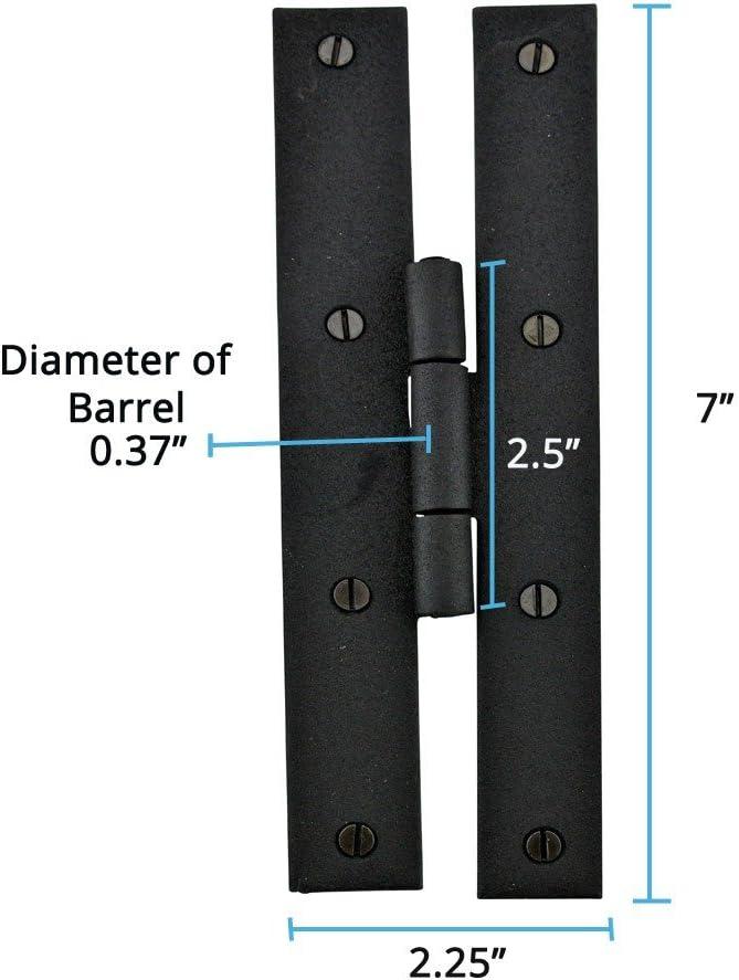 7" H x 2.25" W Surface Mount Pair Door Hinges