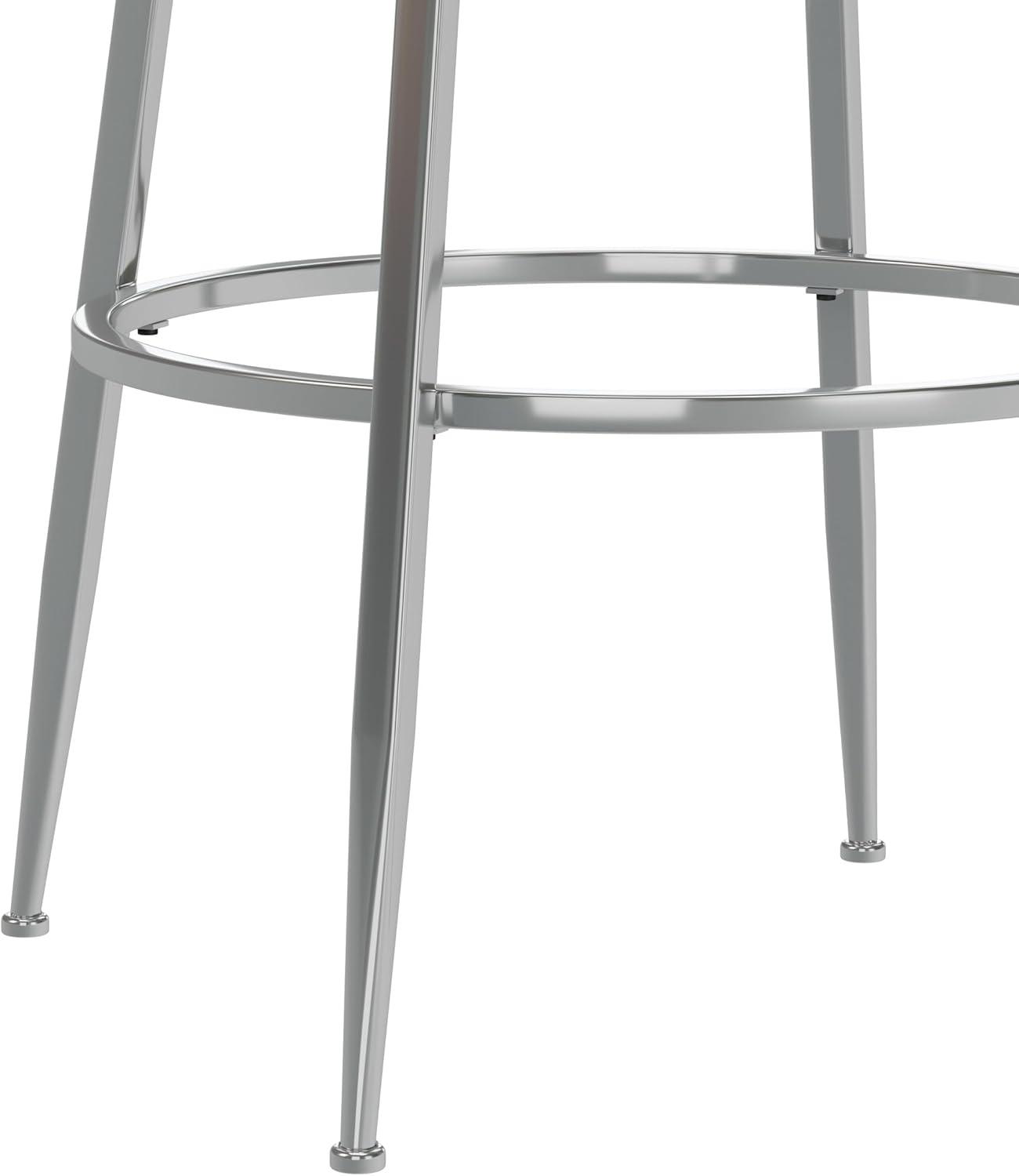 Hillsdale Furniture Baltimore Metal and Uph Swivel Bar Height Stool White