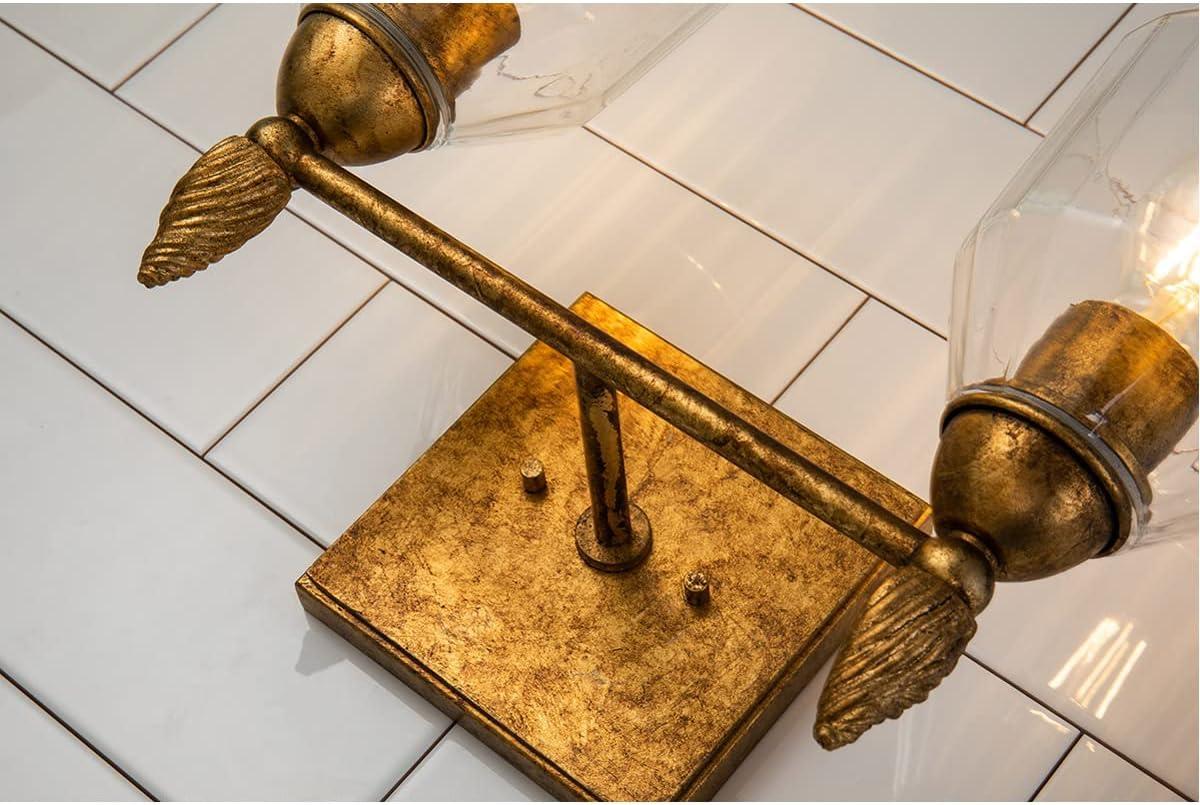 Lucas McKearn Felice 2-light Acorn-shaped Bath Vanity Light in Distressed Gold