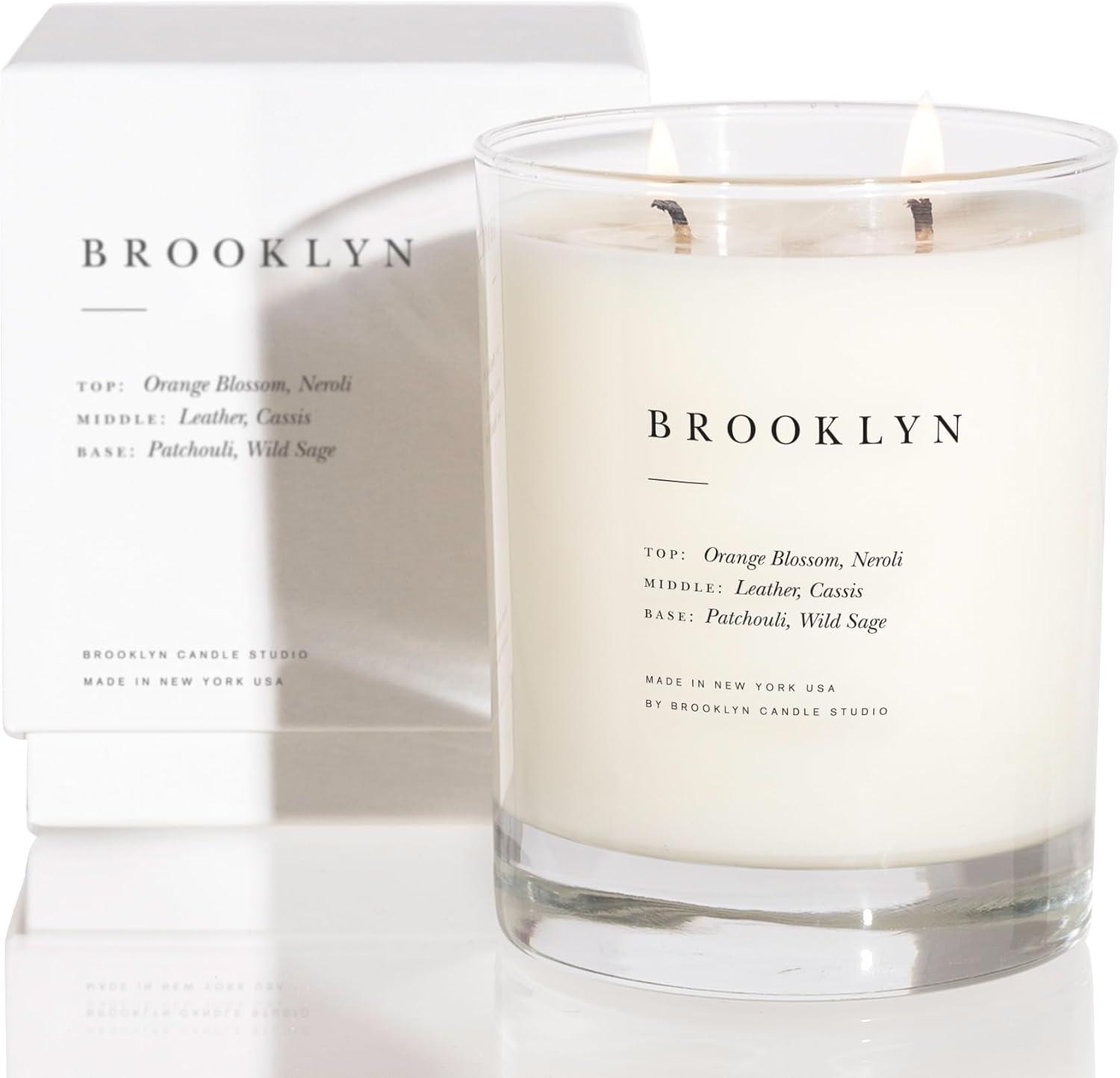 Brooklyn White Double Wick Soy Scented Candle