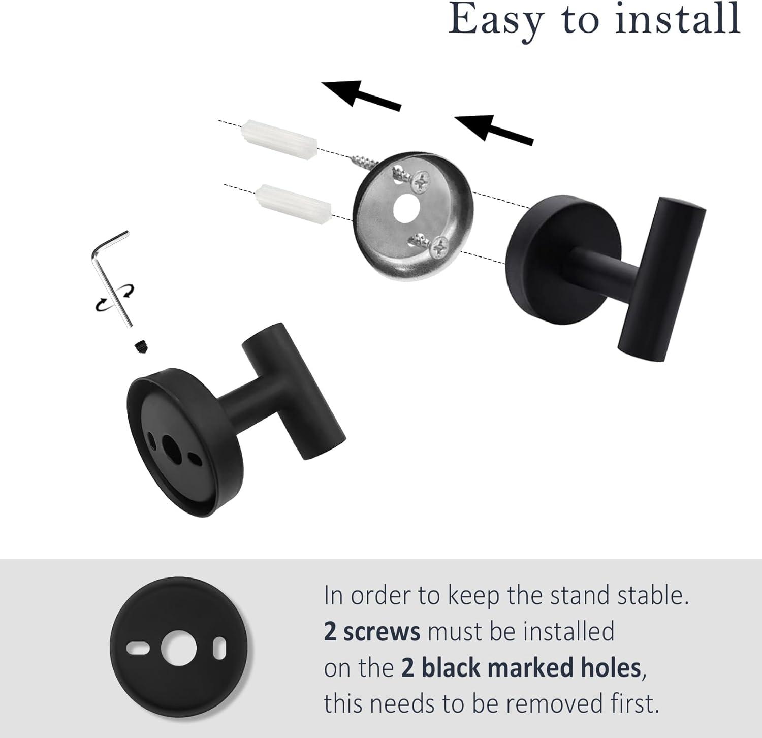 Matte Black Stainless Steel 10-Piece Bathroom Hardware Set