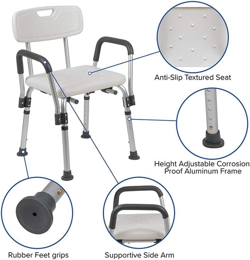 Joey 300 Lb. Capacity Adjustable Bath & Shower Chair with Depth Adjustable Back