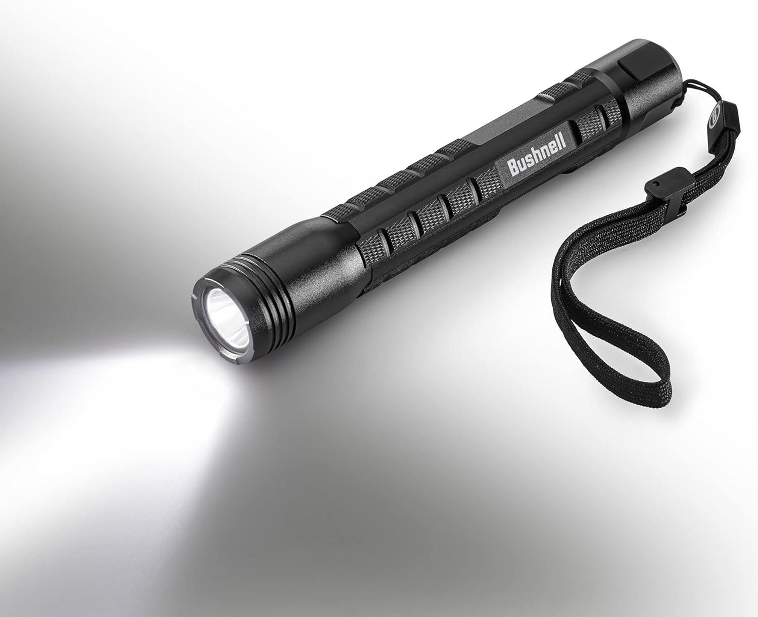 Bushnell Tactical Flashlight, 700 Lumens, Compact LED Construction, Uses Included CR123 Batteries or Rechargeable Battery| Police, Military, Hunting, Security