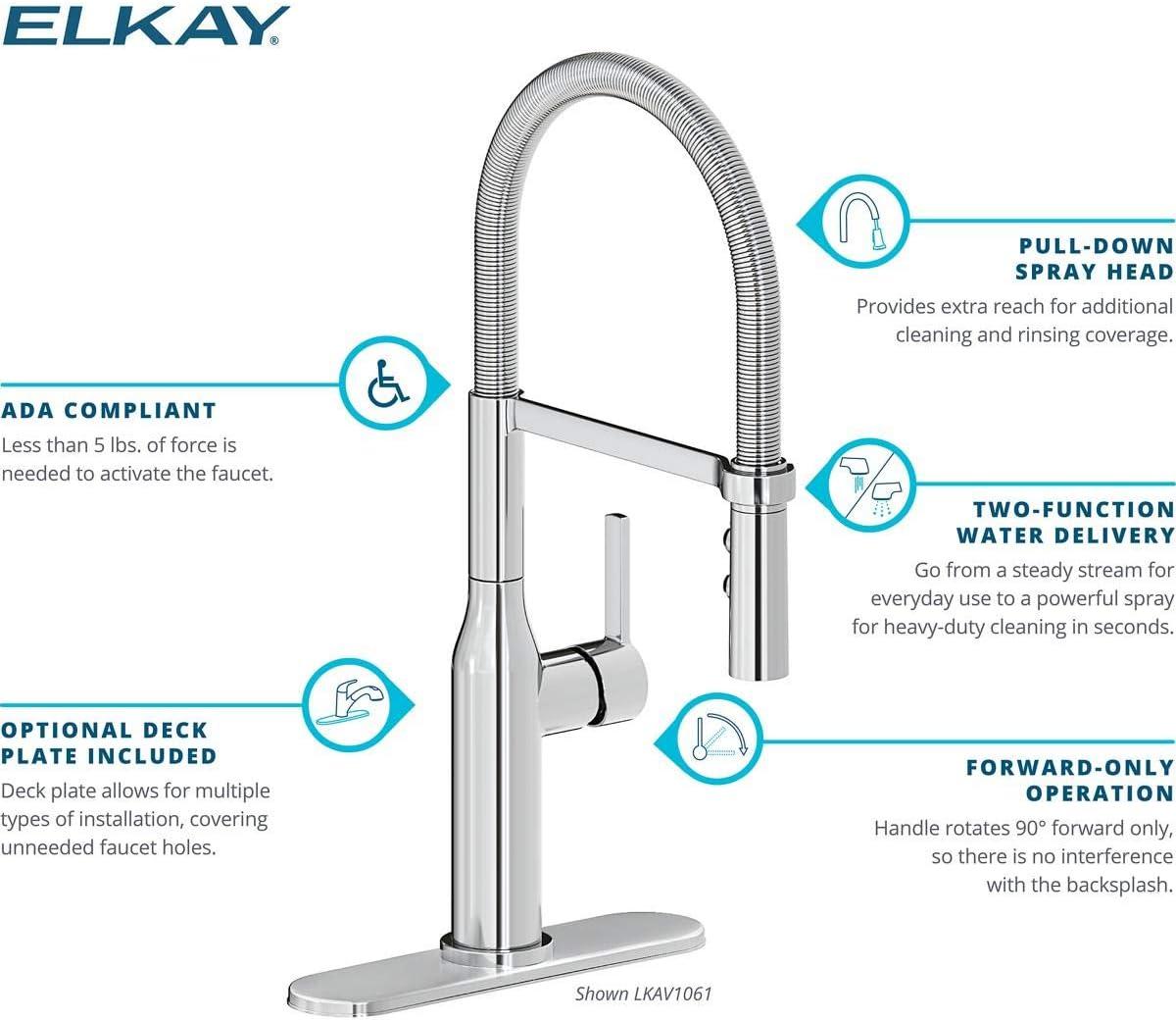 Avado Pull Down Single Handle Kitchen Faucet