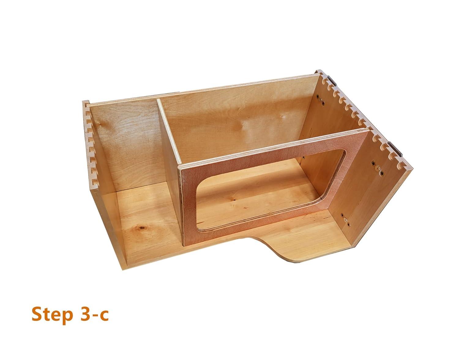 D.I.Y Kitchen Pull Out Trash Can System Wooden Frame Rollout Cabinet Organizer 11''Width (Trash Can Not Included)