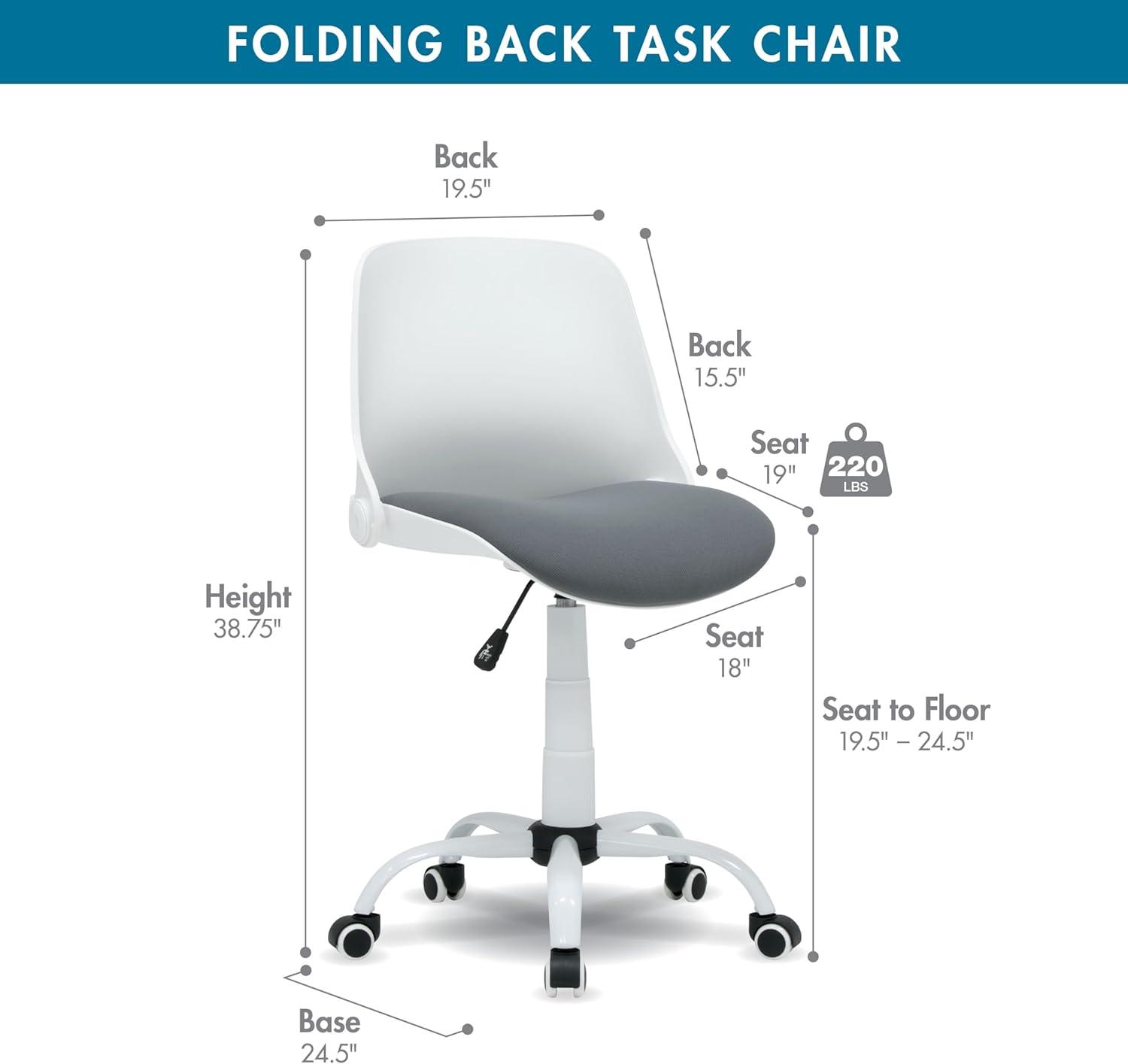 Inbox Zero Courtright Folding Back Office Task Chair & Reviews | Wayfair