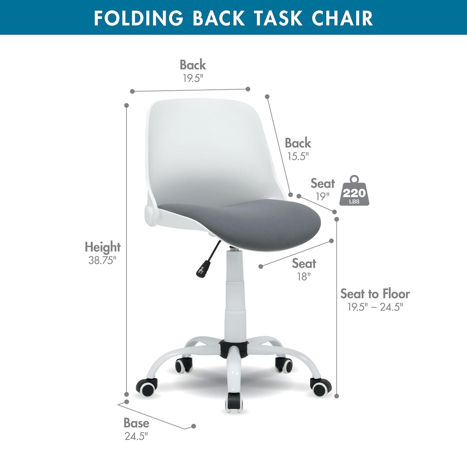 Inbox Zero Courtright Folding Back Office Task Chair & Reviews | Wayfair
