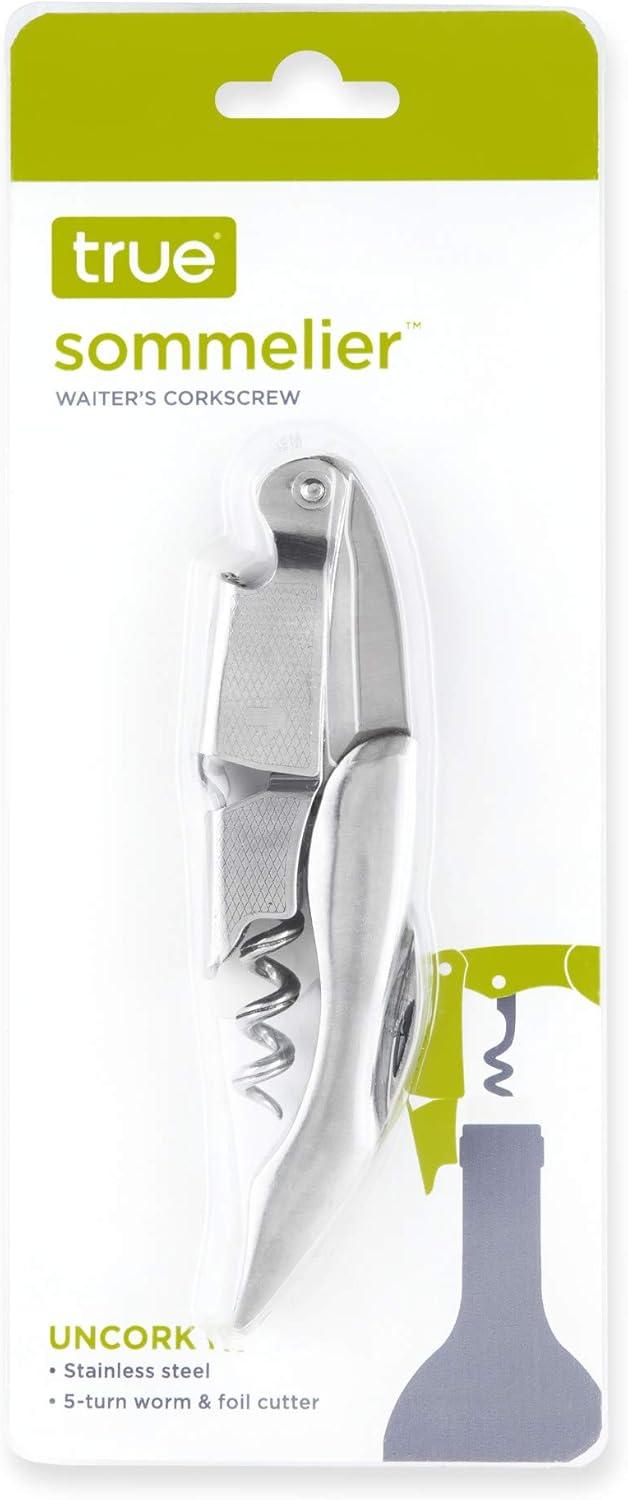 True Sommelier Waiter’s Corkscrew, Stainless Steel