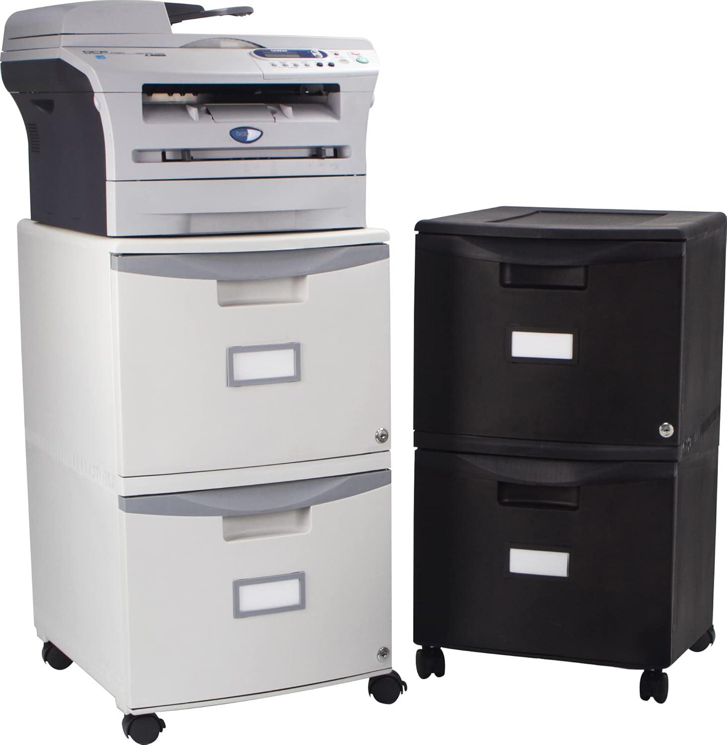 Two-Drawer Mobile Filing Cabinet 14.75w x 18.25d x 26h, Gray,Letter