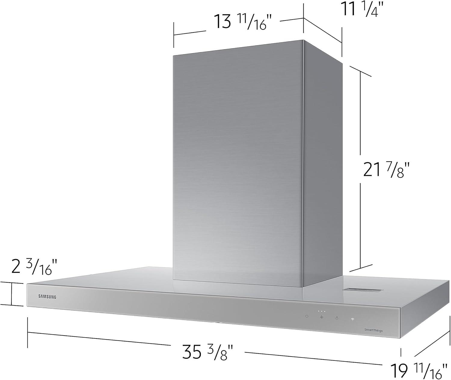 36" Stainless Steel Smart Wall Mount Convertible Hood