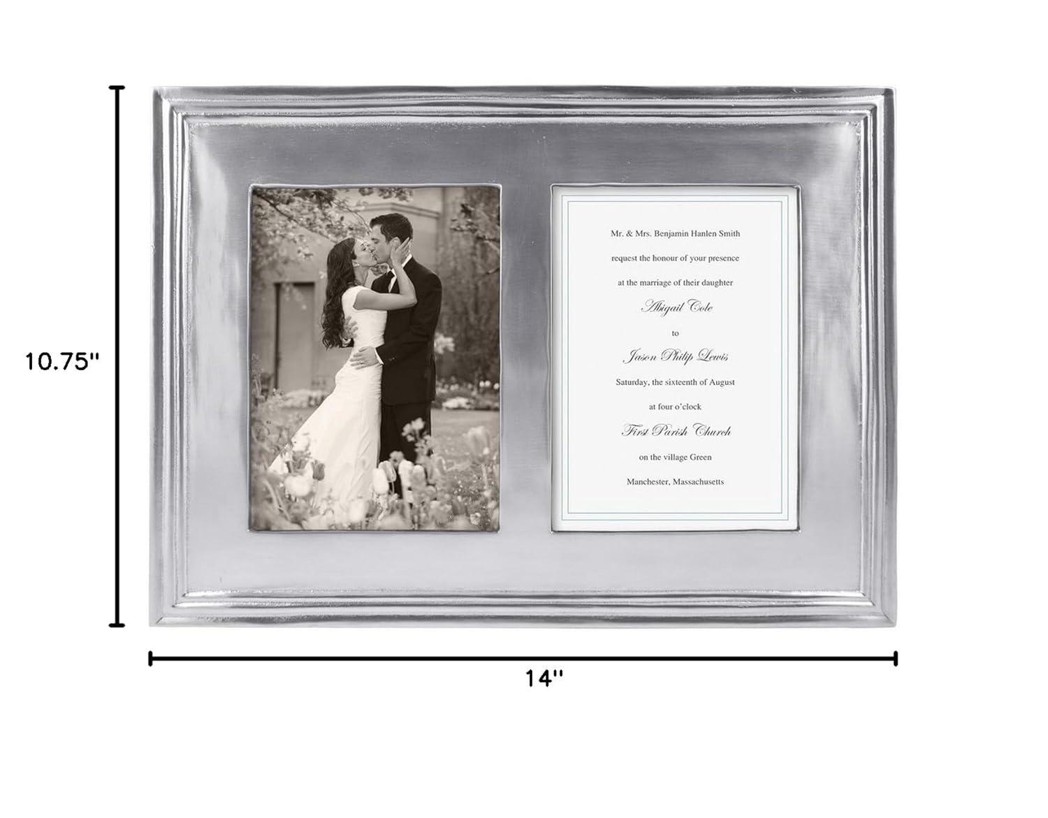 Mariposa Classic Silver Metal Beveled Picture Frame