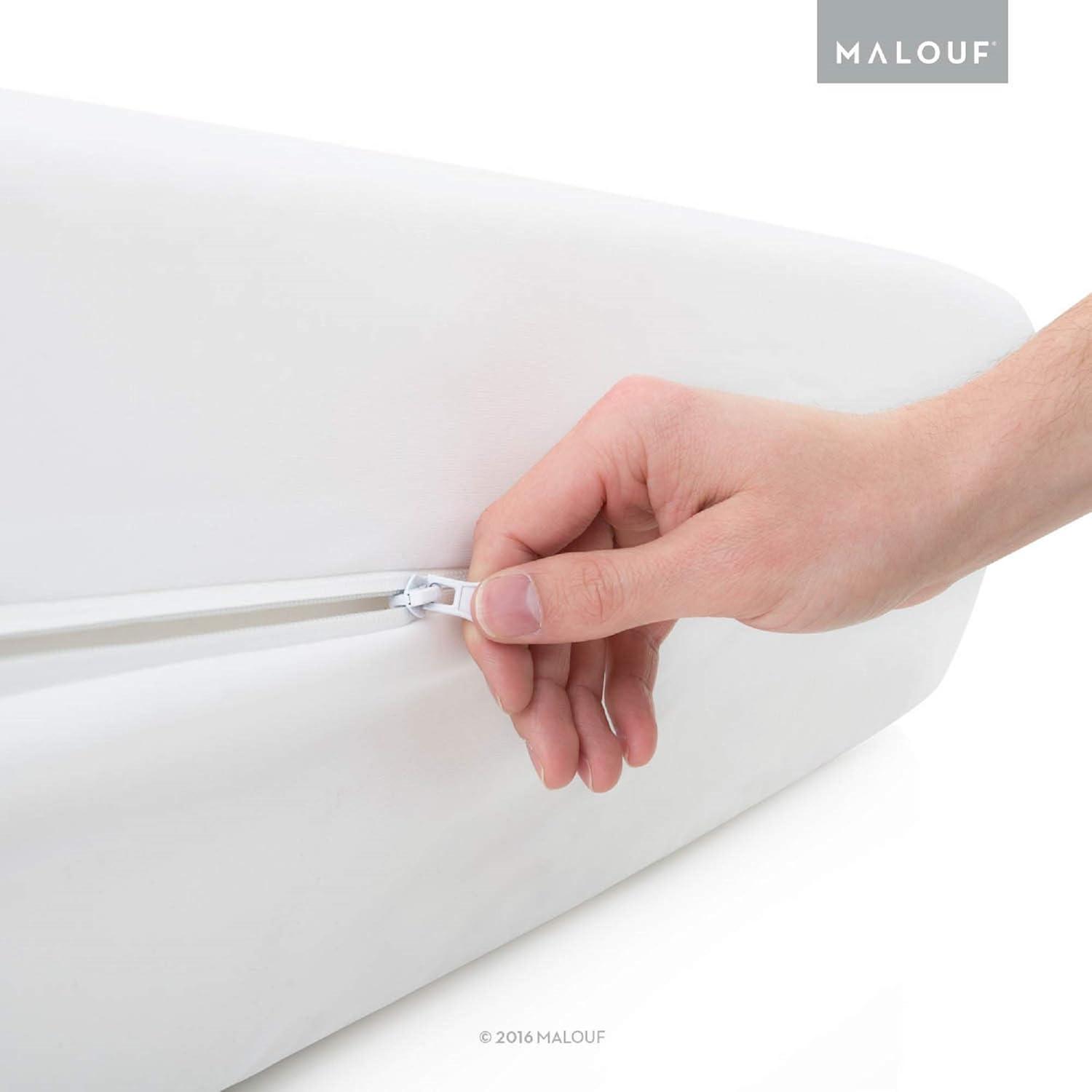 Full Size White Vinyl-Free Waterproof Mattress Protector