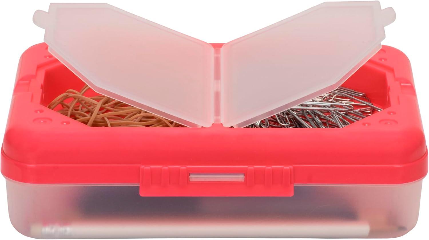 C-Line® Storage Box, 3 Compartments, Assorted Colors
