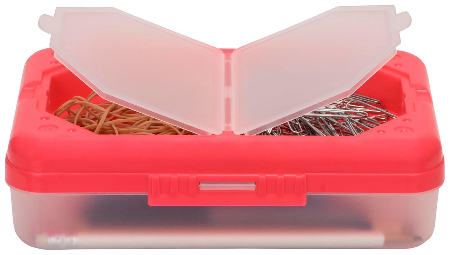C-Line® Storage Box, 3 Compartments, Assorted Colors
