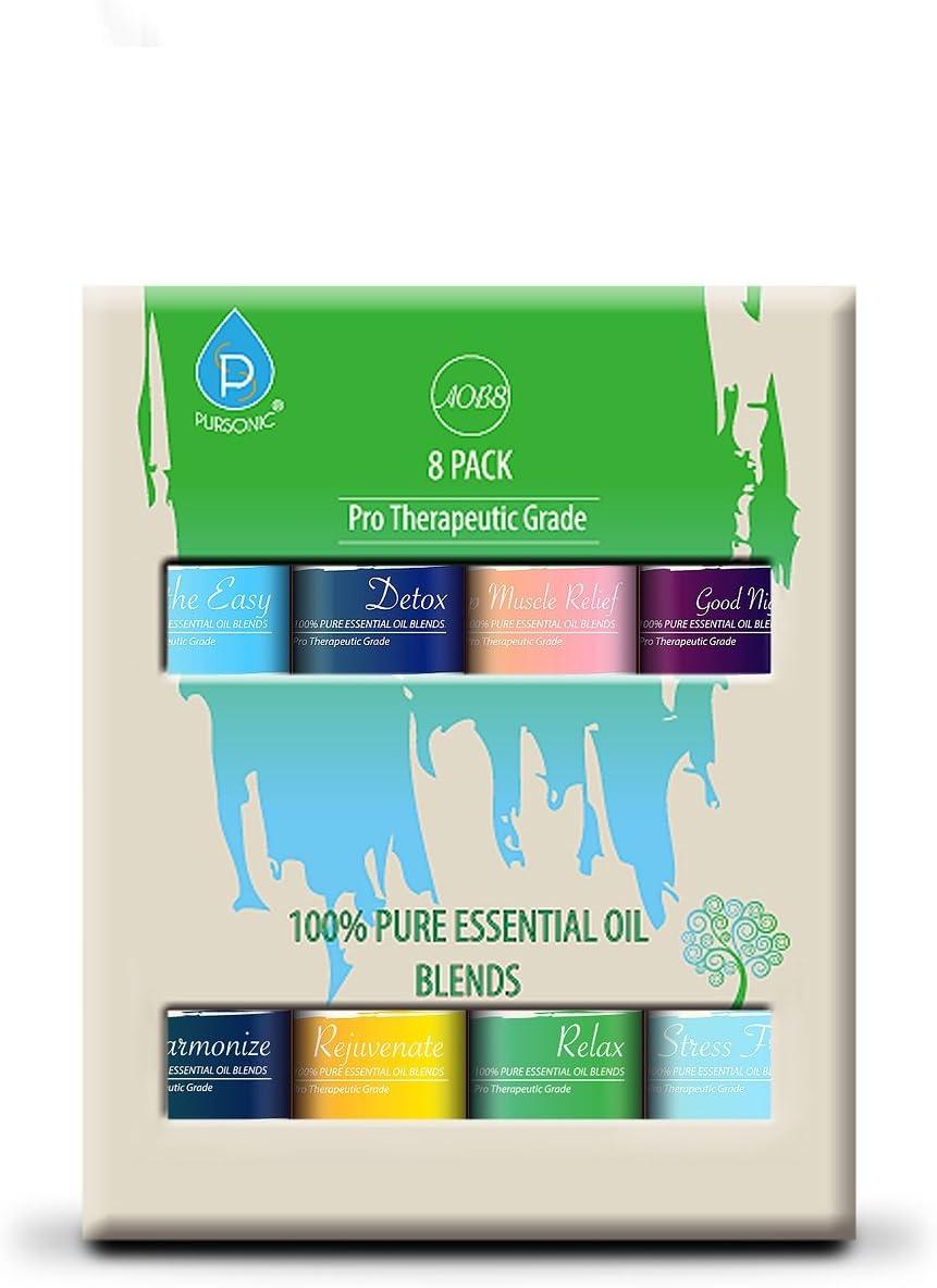 Pursonic 8 Pure Essential Aroma Oil Blends