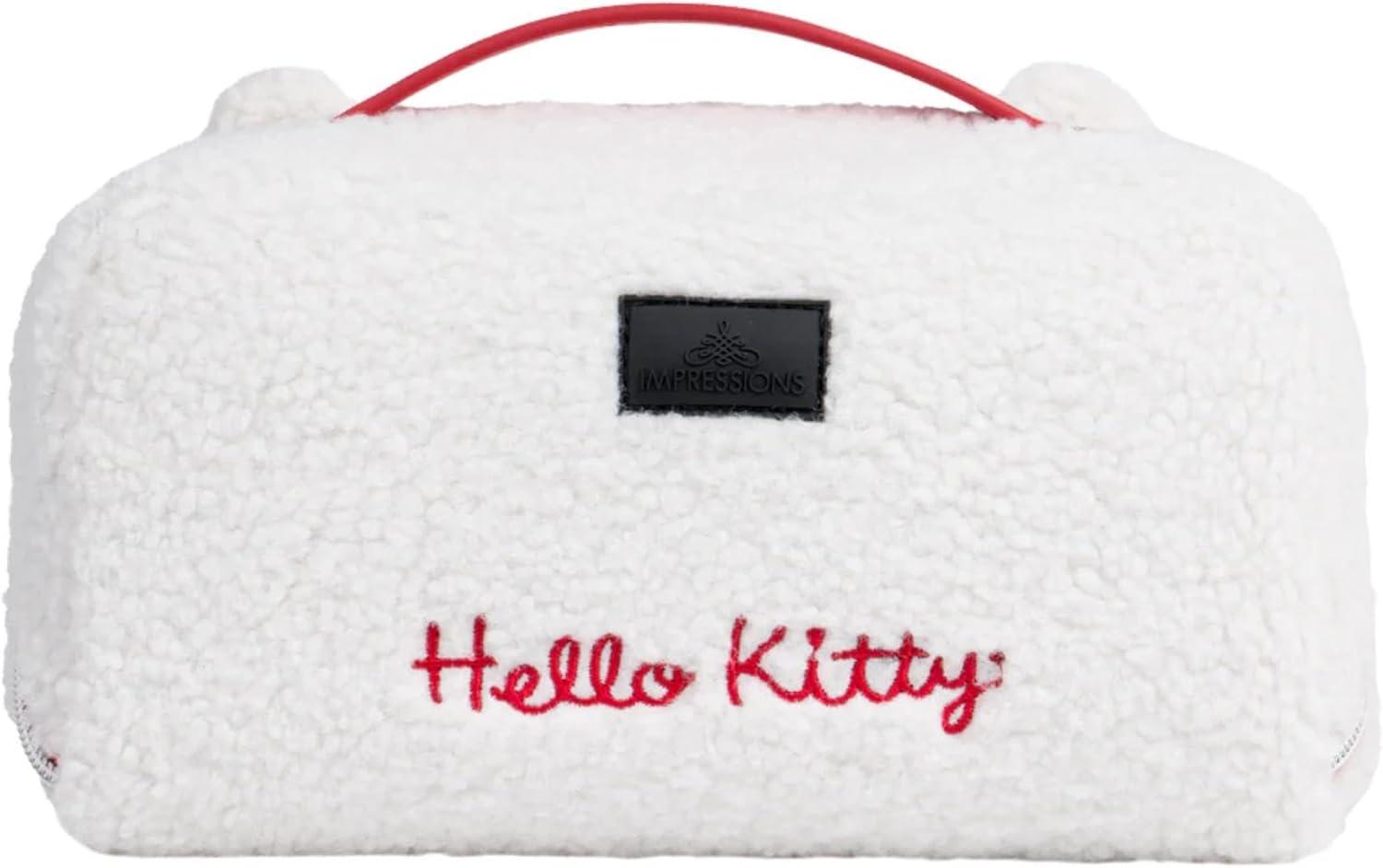 Impressions Vanity Hello Kitty Unfold Travel Makeup Bag, Opens Flat Cosmetic Bag with Compartments