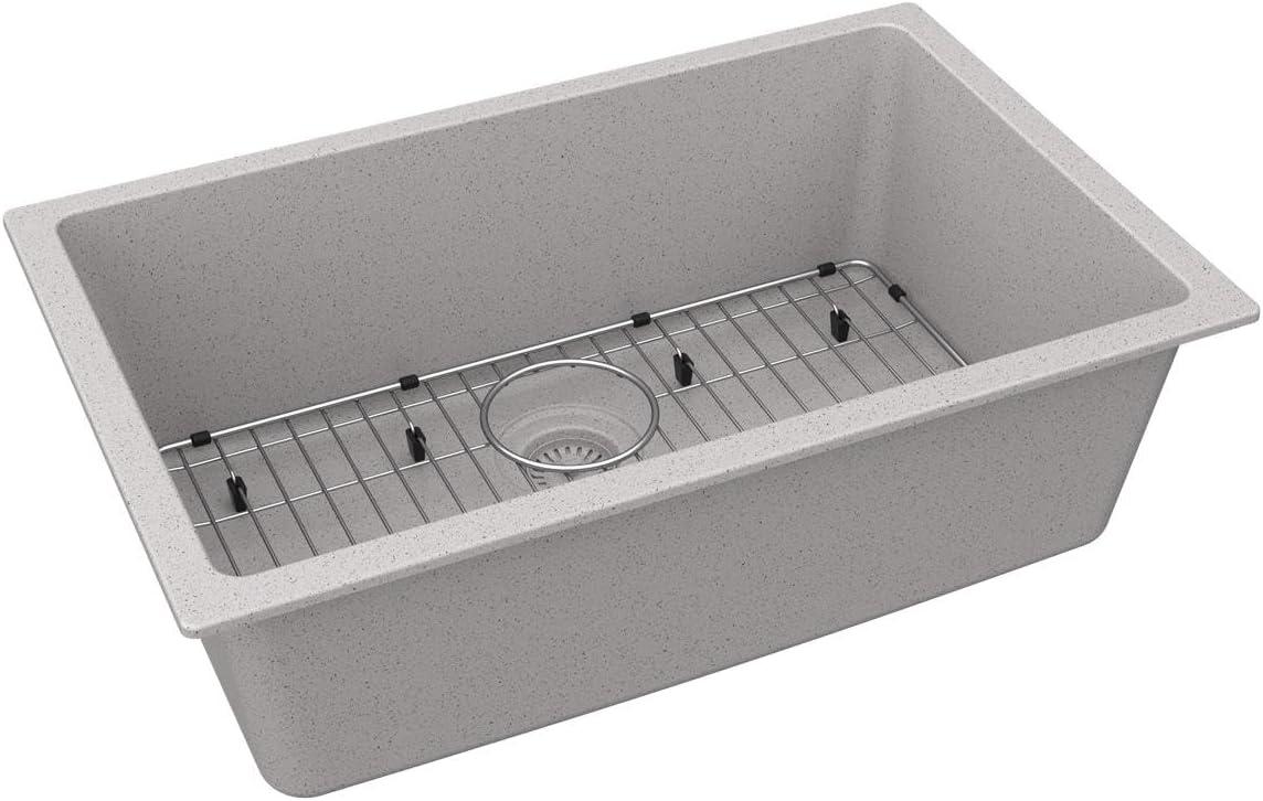 Graystone Quartz Single Bowl Undermount Sink Kit