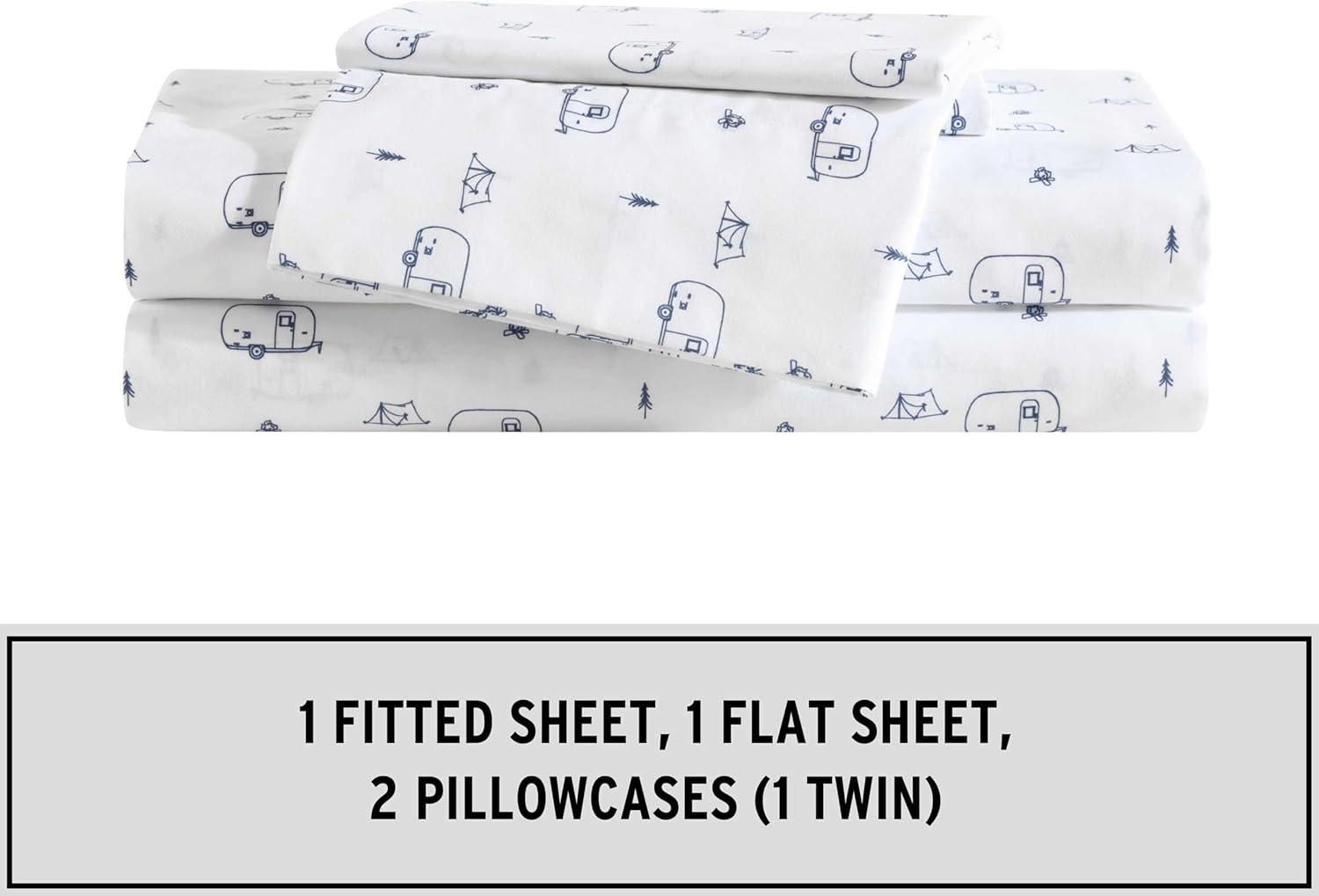 Eddie Bauer Travel Trailer Blue Full Sheet Set