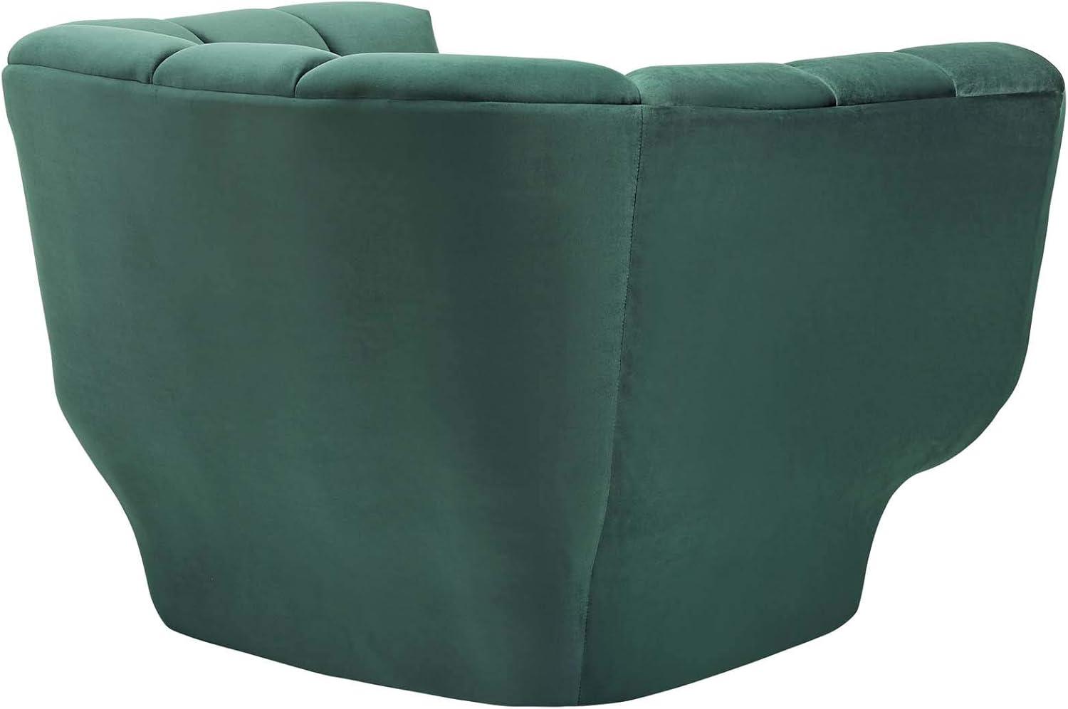 Silver Orchid Burbridge Channel Tufted Performance Velvet Armchair by Modway