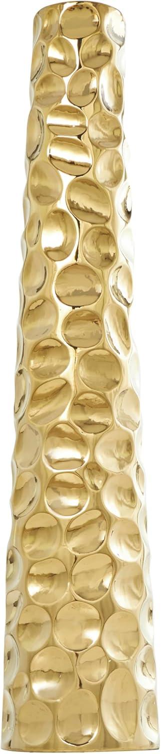 Meltham Ceramic Cone Decorative Vase with Concaved Bubble Texture