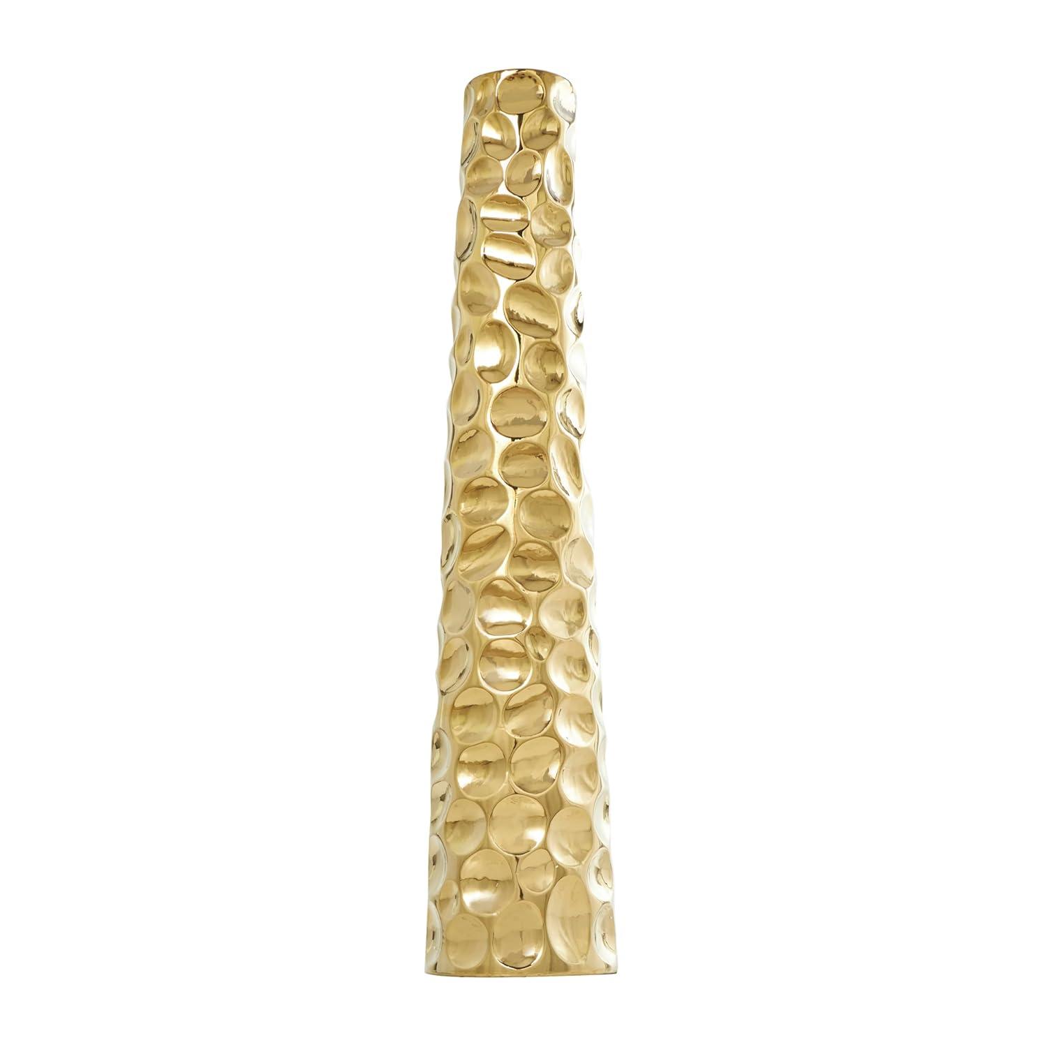 Meltham Ceramic Cone Decorative Vase with Concaved Bubble Texture