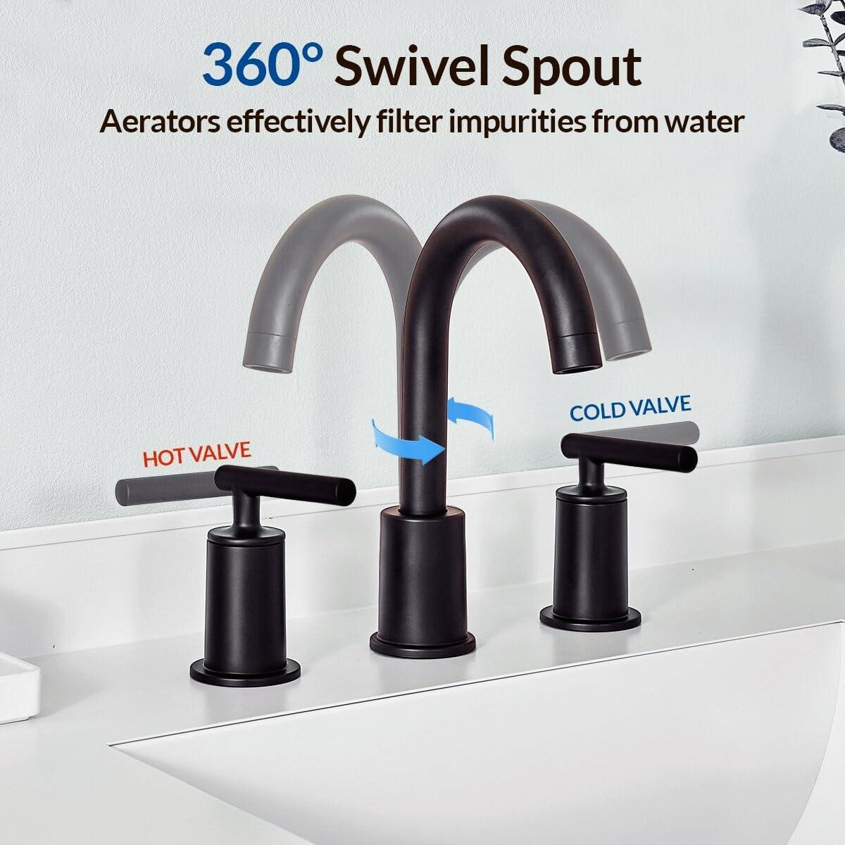 Widespread 2-handle Bathroom Faucet