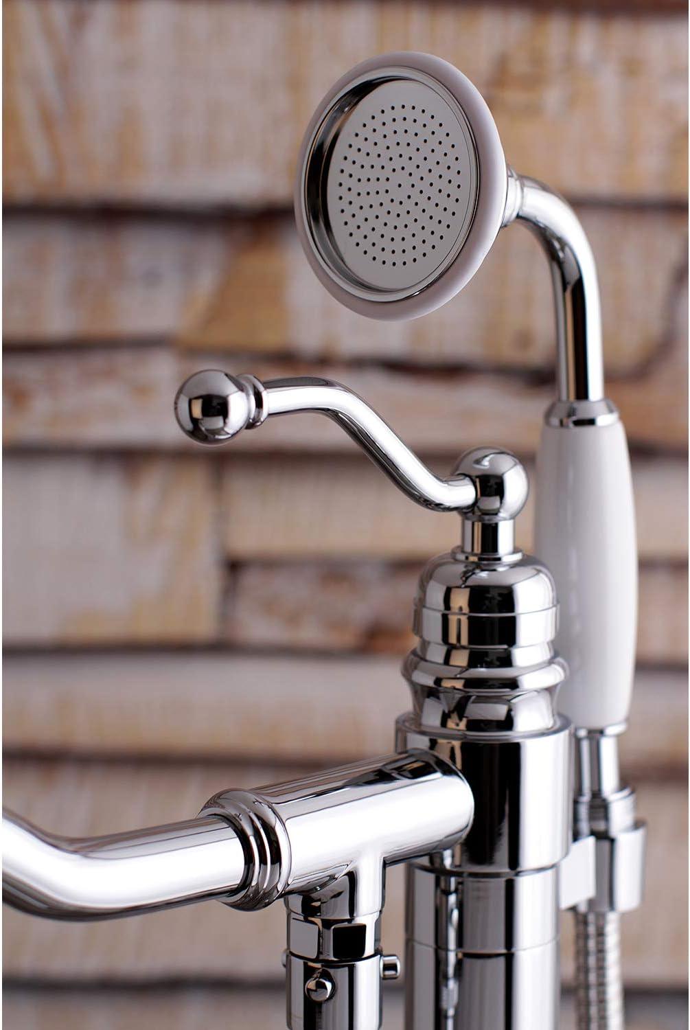 Kingston Brass English Country Single-Handle 1-Hole Freestanding Tub Faucet with Hand Shower