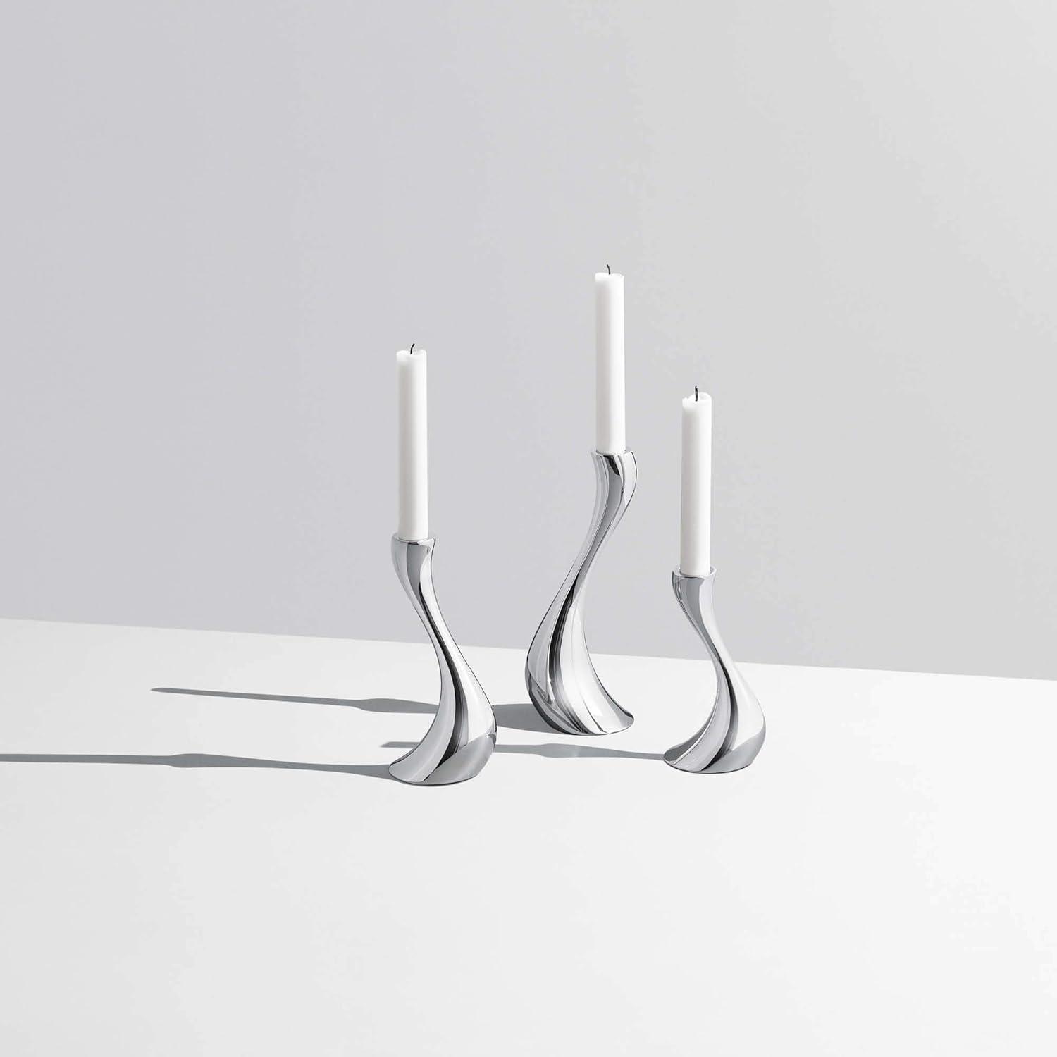 Cobra 3 Piece Stainless Steel Table Top Candlestick Set